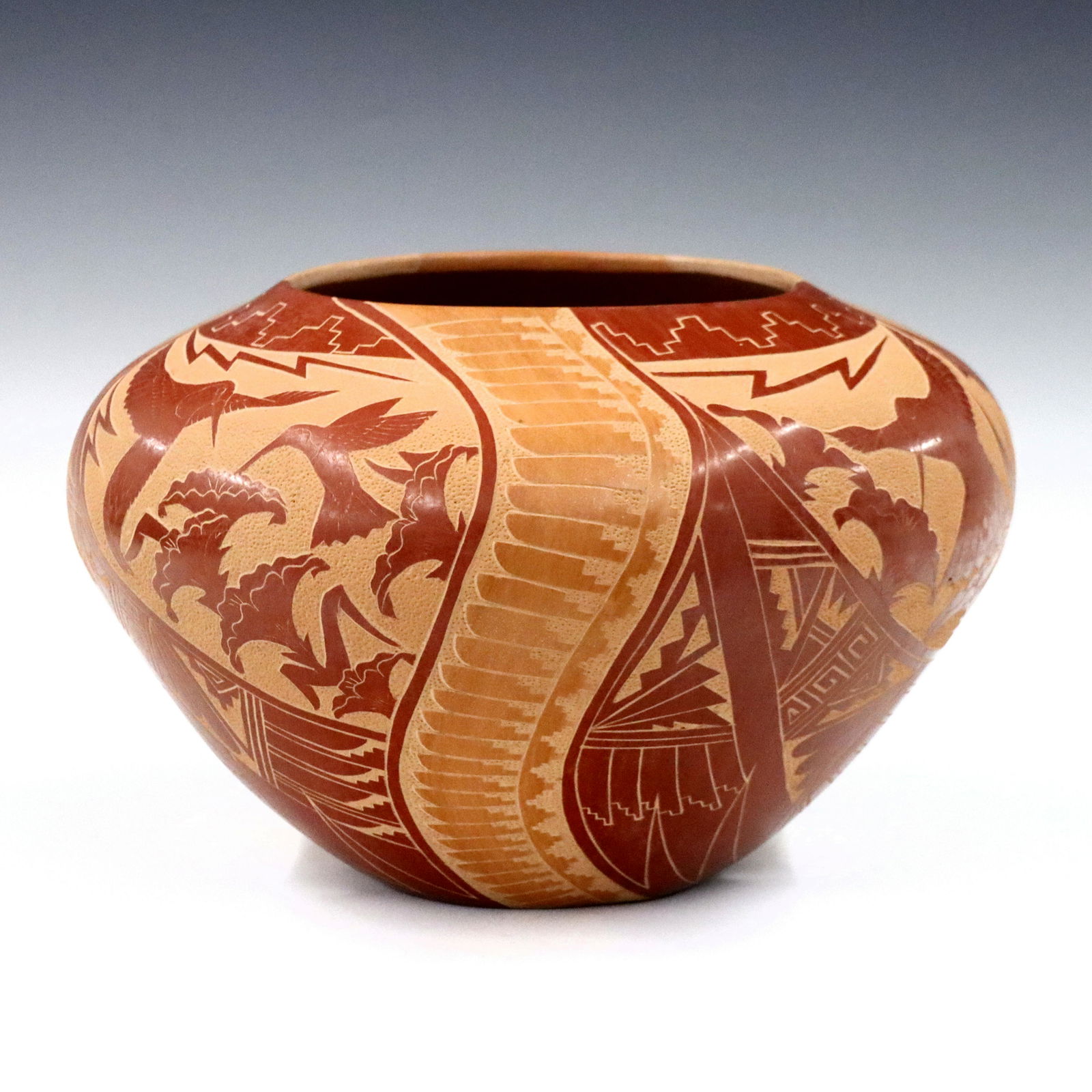 V. Tafoya Redware Vase (1 of 4)