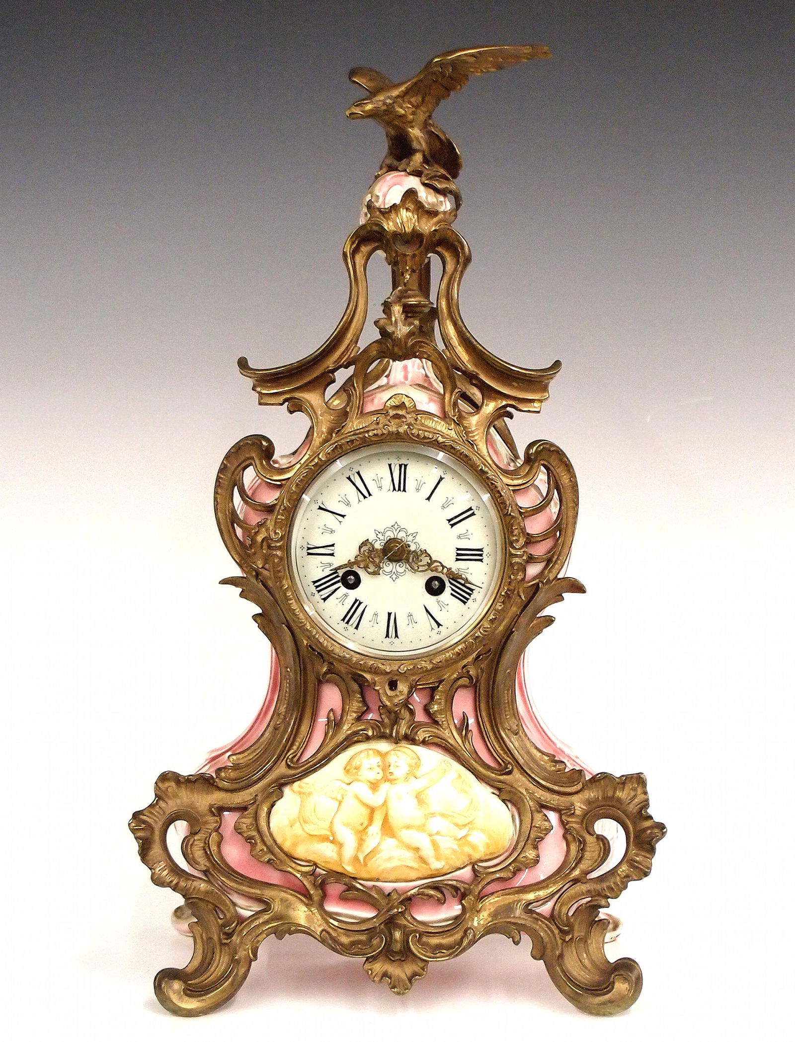 Lenzkirch Porcelain Mantel Clock (1 of 6)