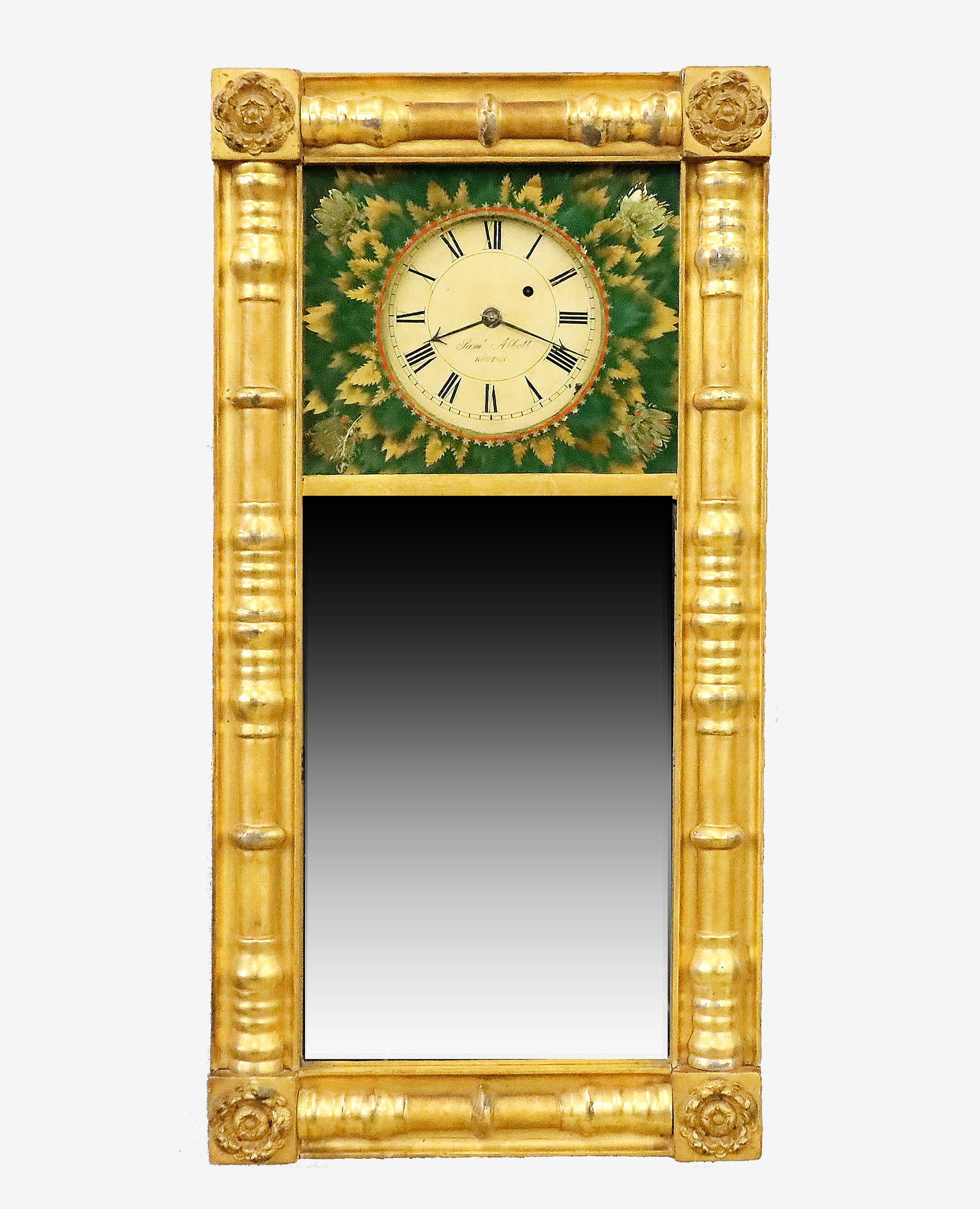 Samuel Abbott New Hampshire Type Mirror Clock (1 of 5)