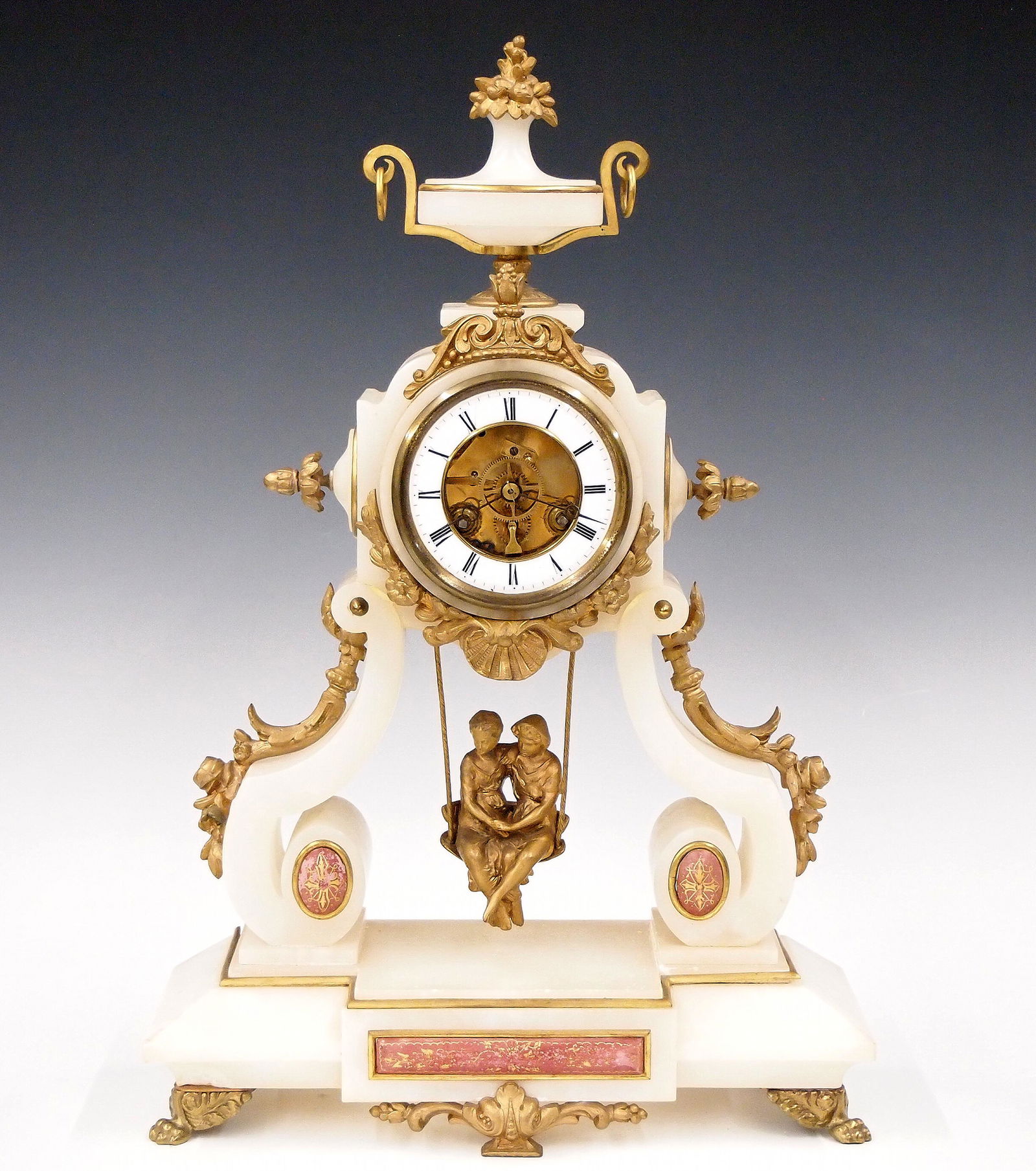 Farcot Lovers On A Swing Mantel Clock (1 of 6)