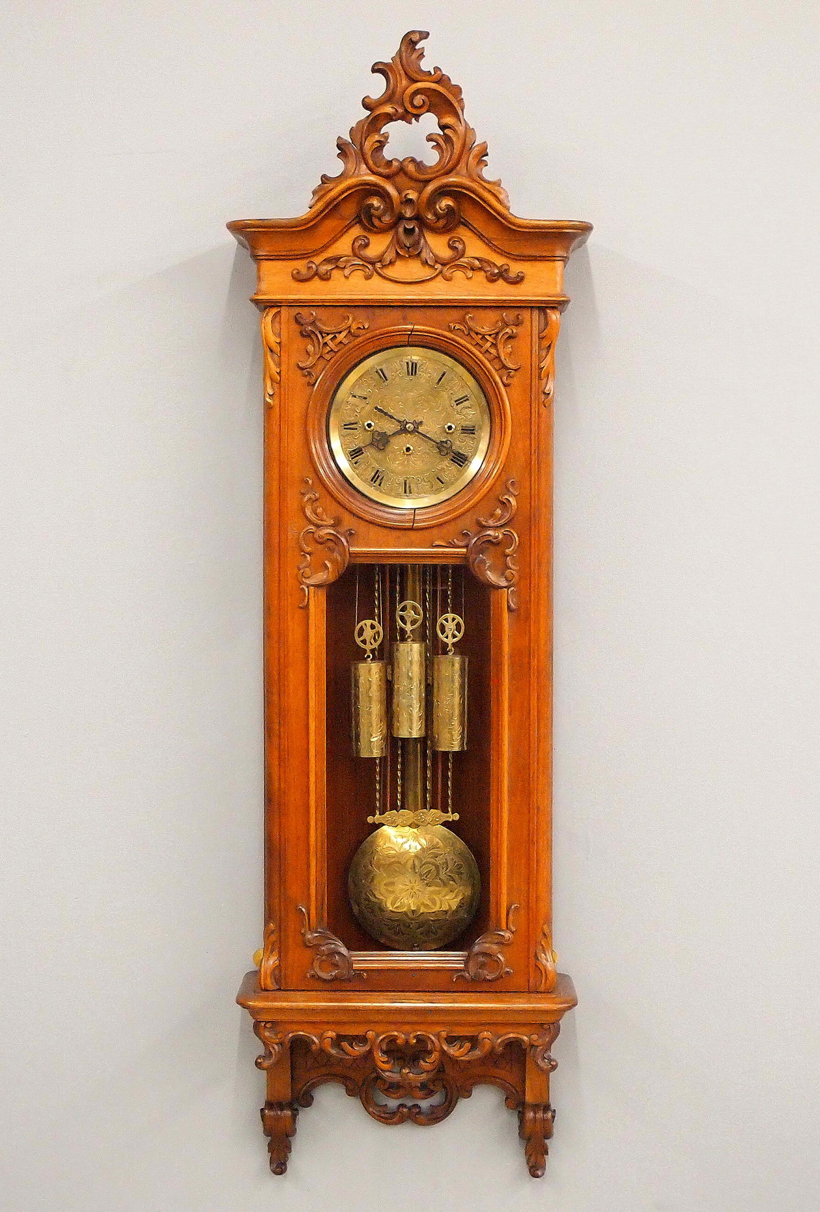 Gustav Becker Second Baroque 3 Weight Wall Clock (1 of 4)