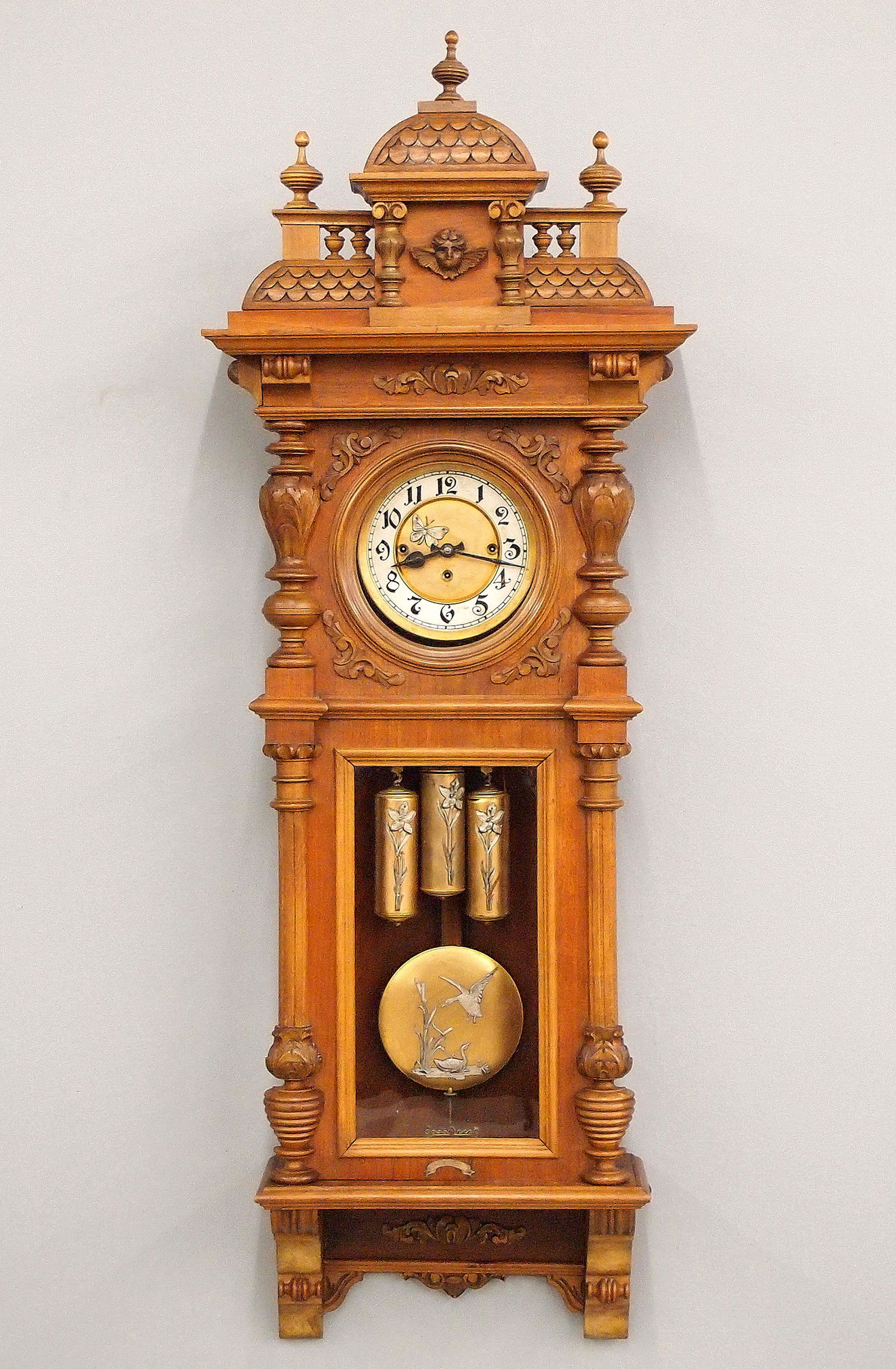 3 Weight Gustav Becker Wall Clock (1 of 5)