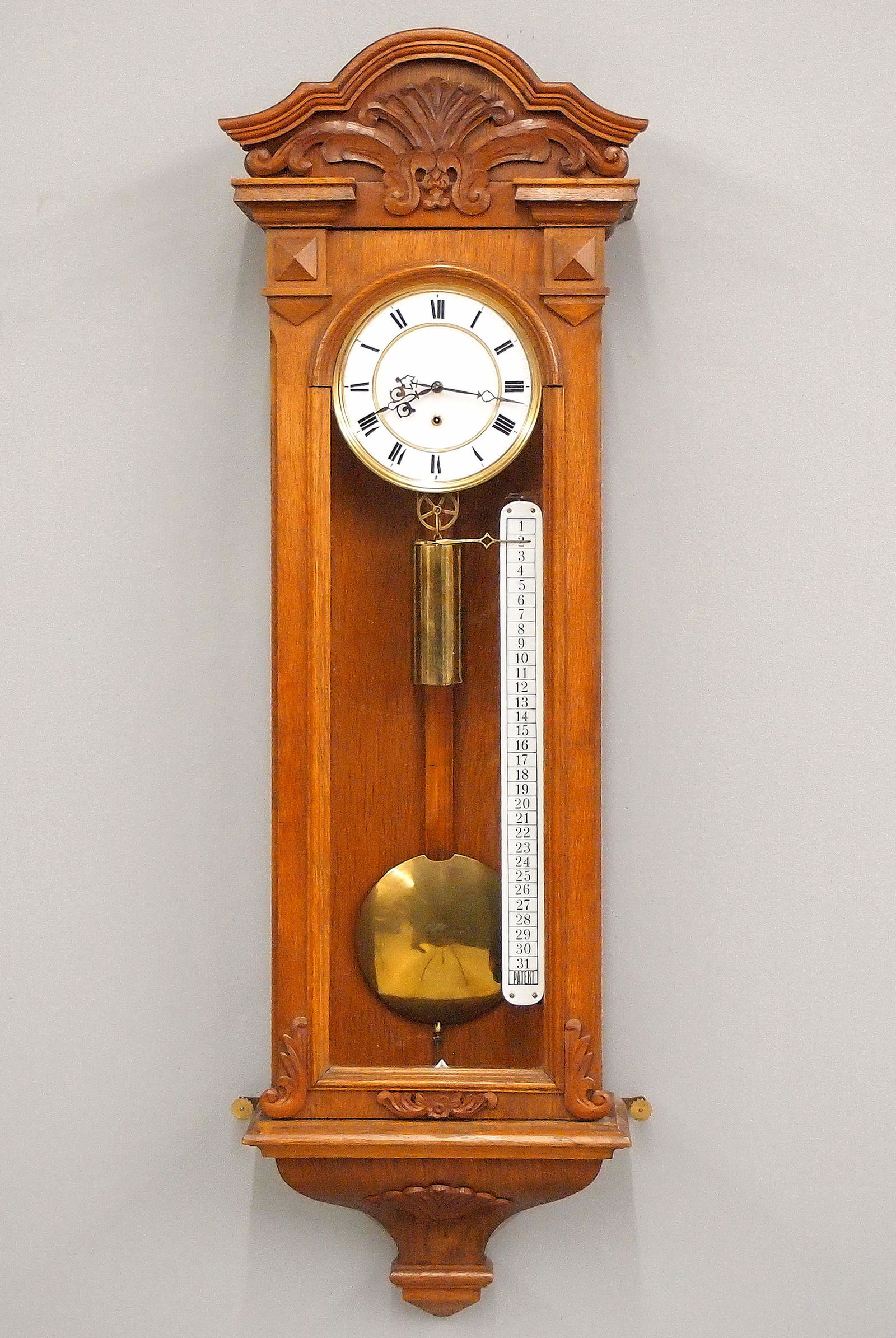 30 day Vienna Regulator Calendar Clock (1 of 4)