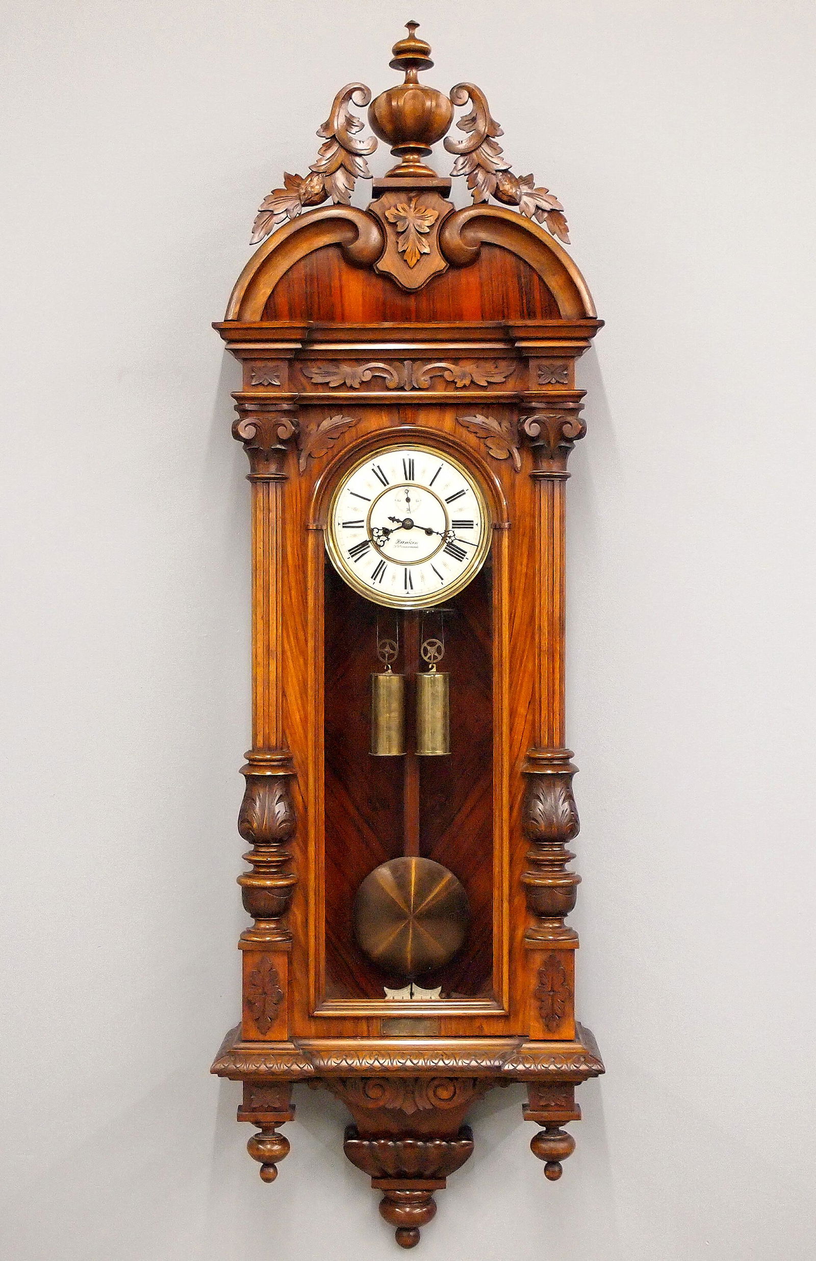 2 Weight Gustav Becker Wall Clock (1 of 4)