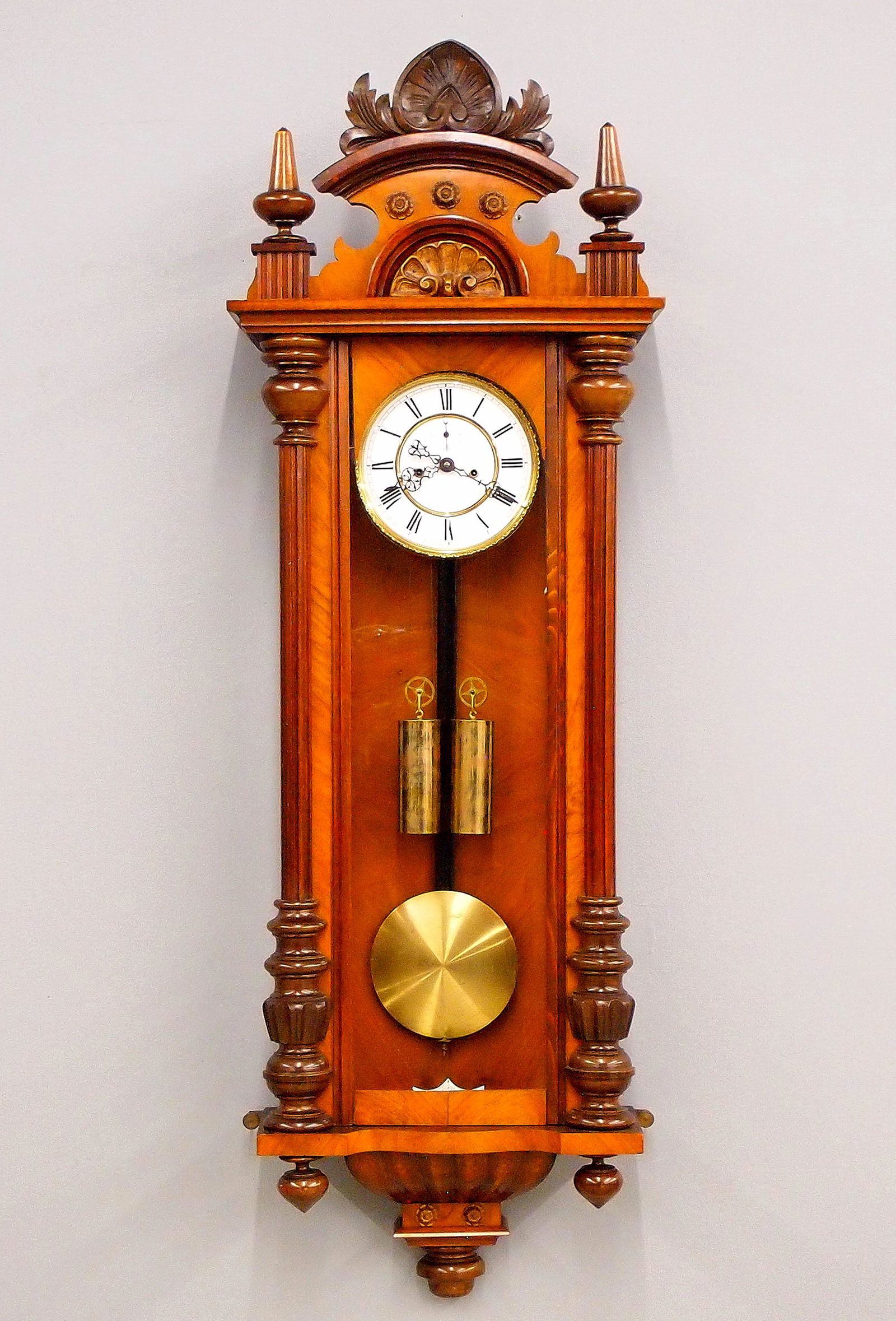 Riechel Bros. 2 Weight German Wall Clock (1 of 4)
