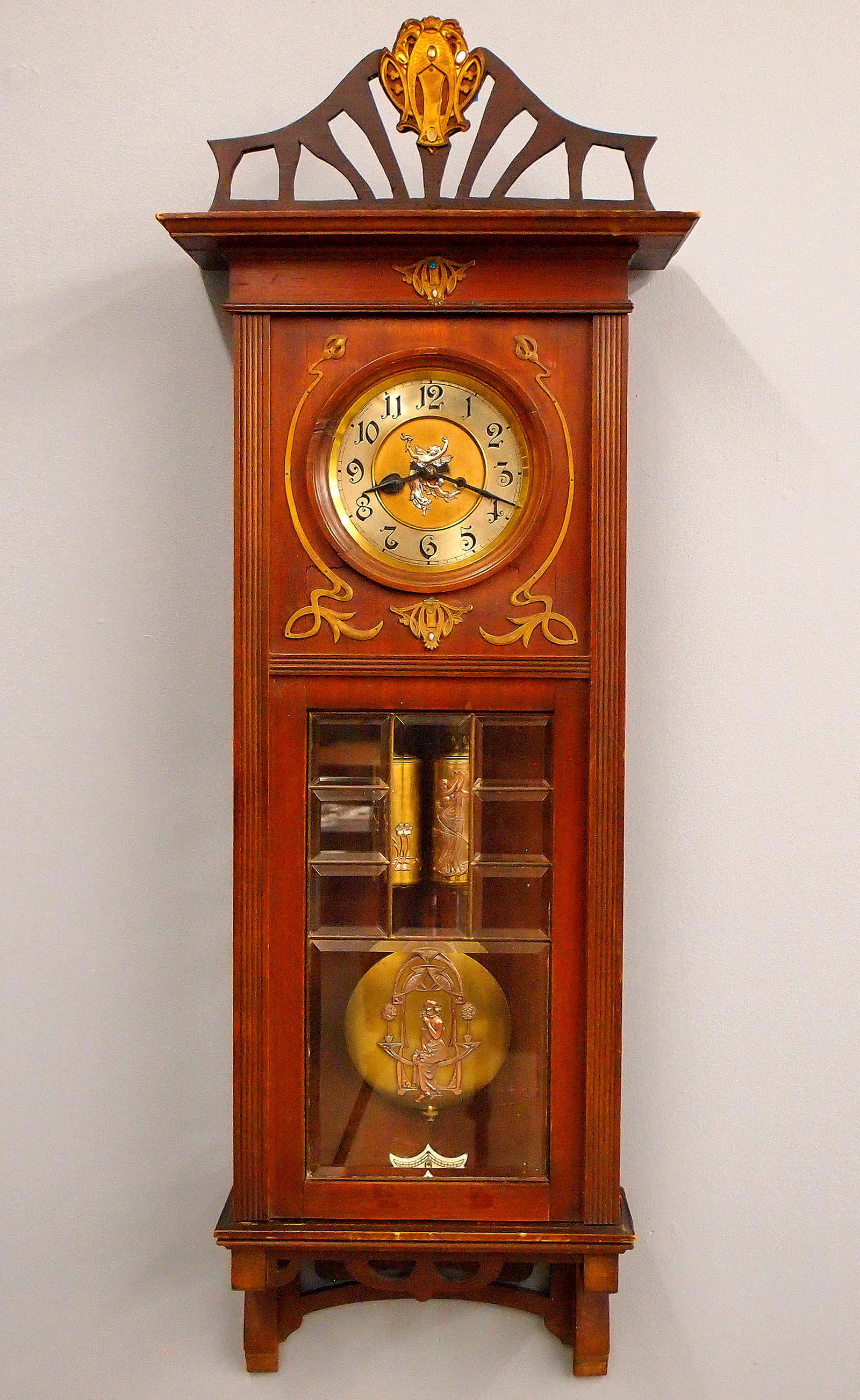 2 Weight Gustav Becker Wall Clock (1 of 6)