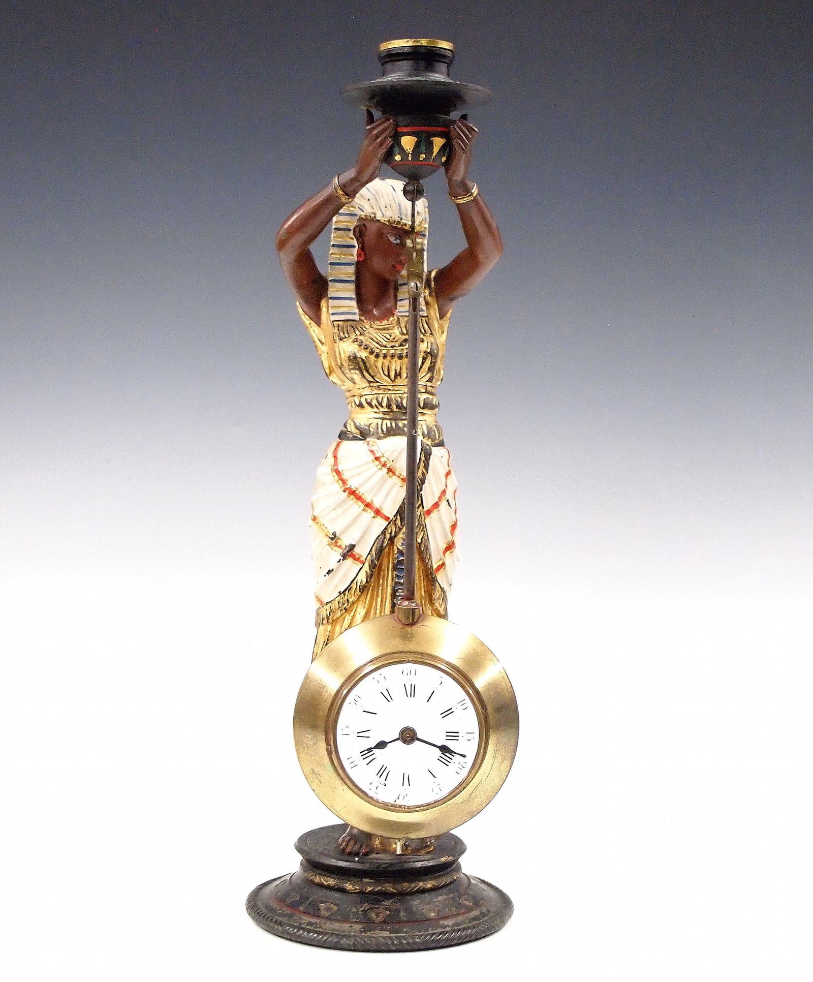 Egyptian Revival Style Swinging Novelty Clock (1 of 4)