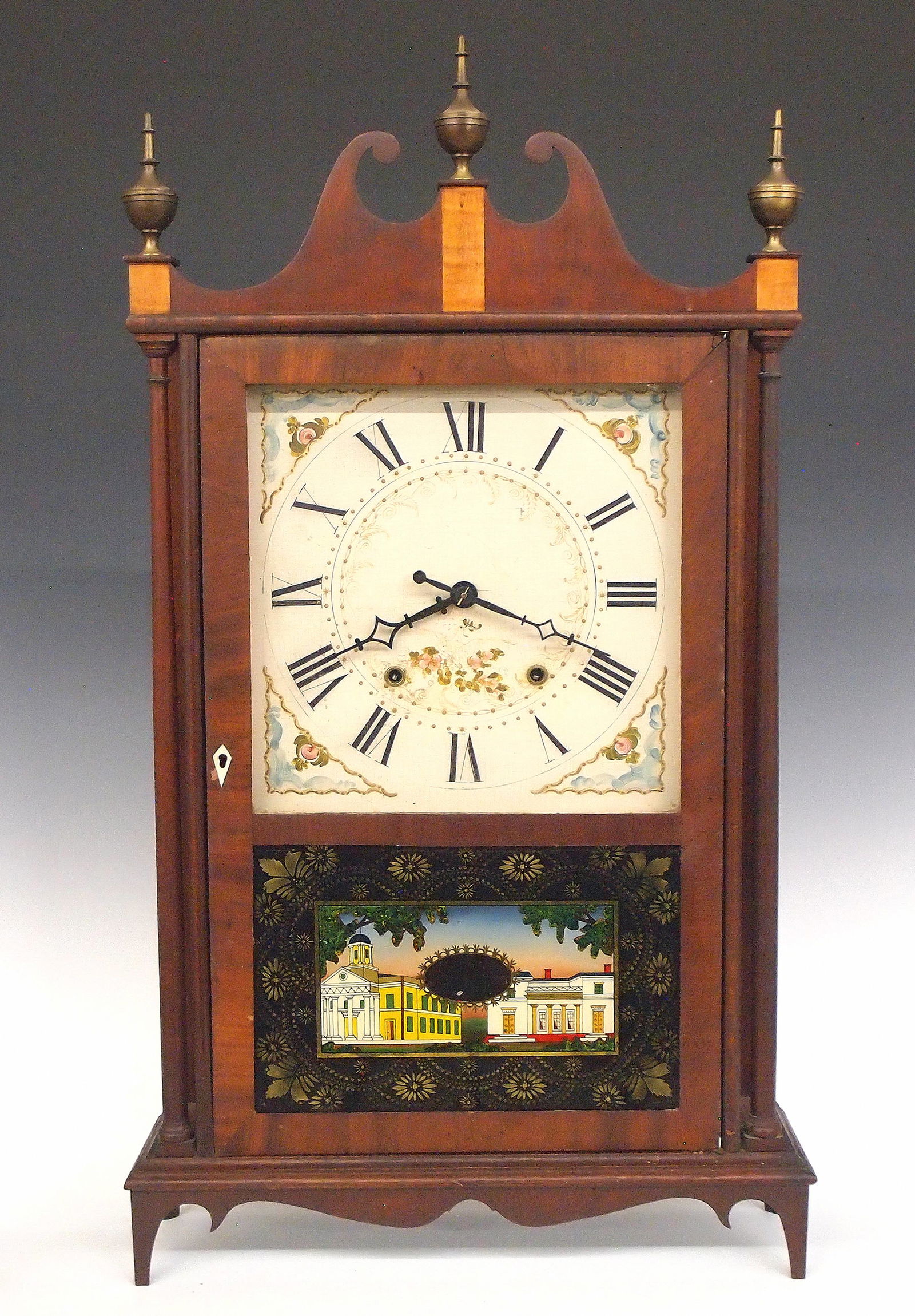 Silas Hoadley Pillar And Scroll Clock (1 of 4)