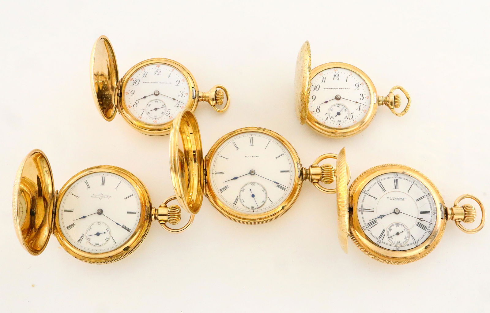 5 American Pocket/Pendant Watches (1 of 4)