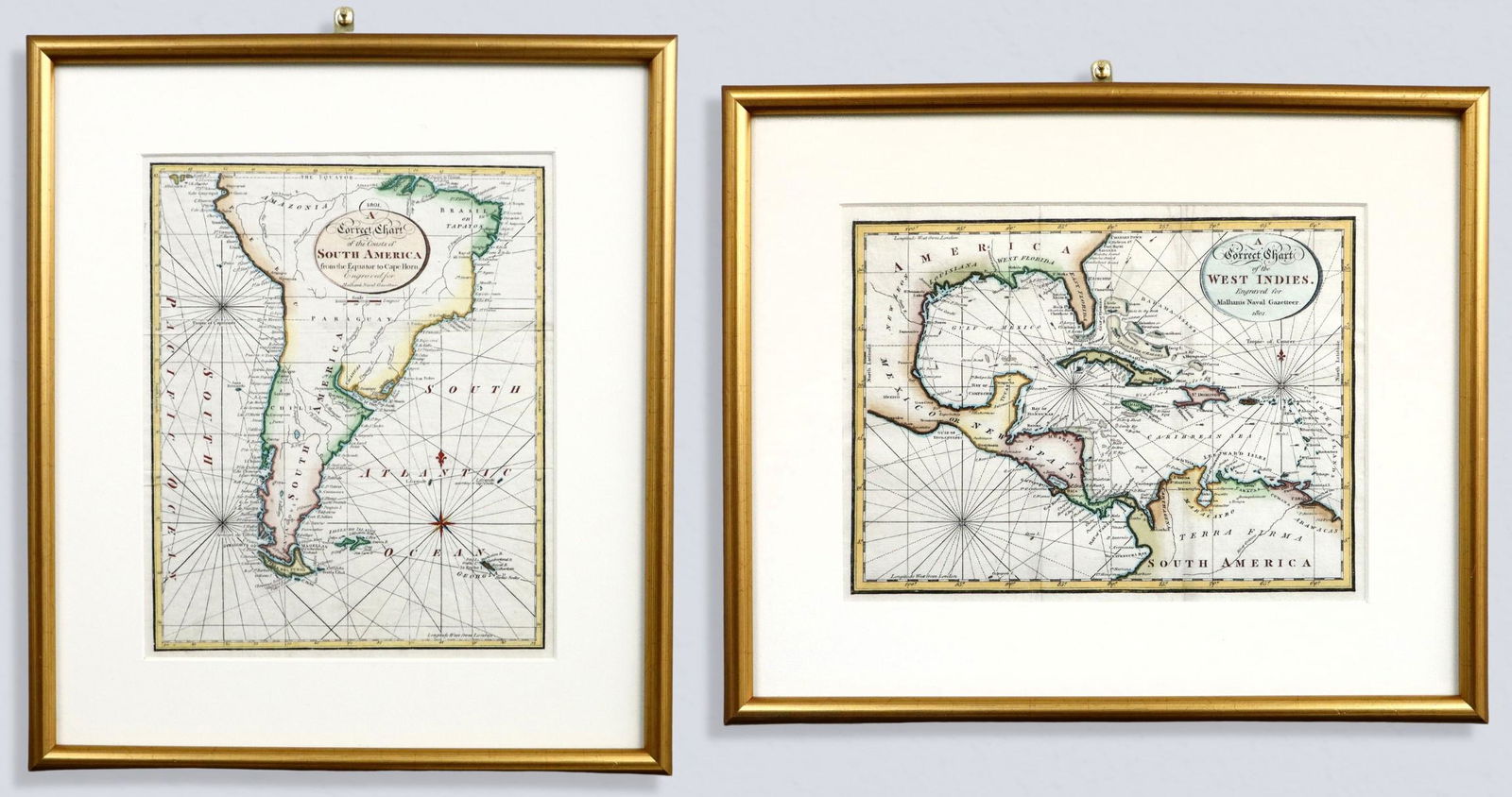 2 Malham's Naval Gazetteer Maps (1 of 5)