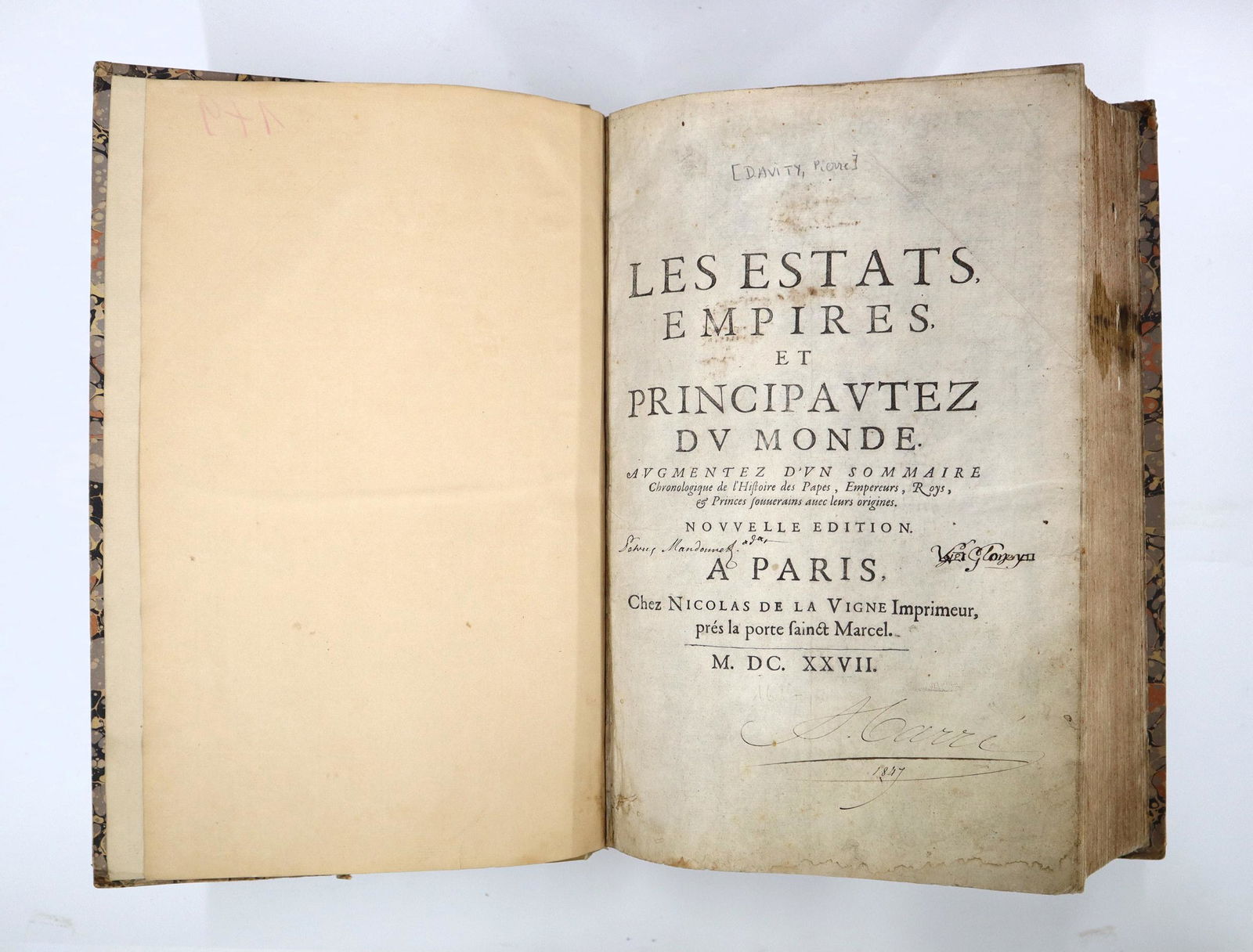 D'Avity Les Estats, Empires, et Principe Utez du Monde (1 of 3)