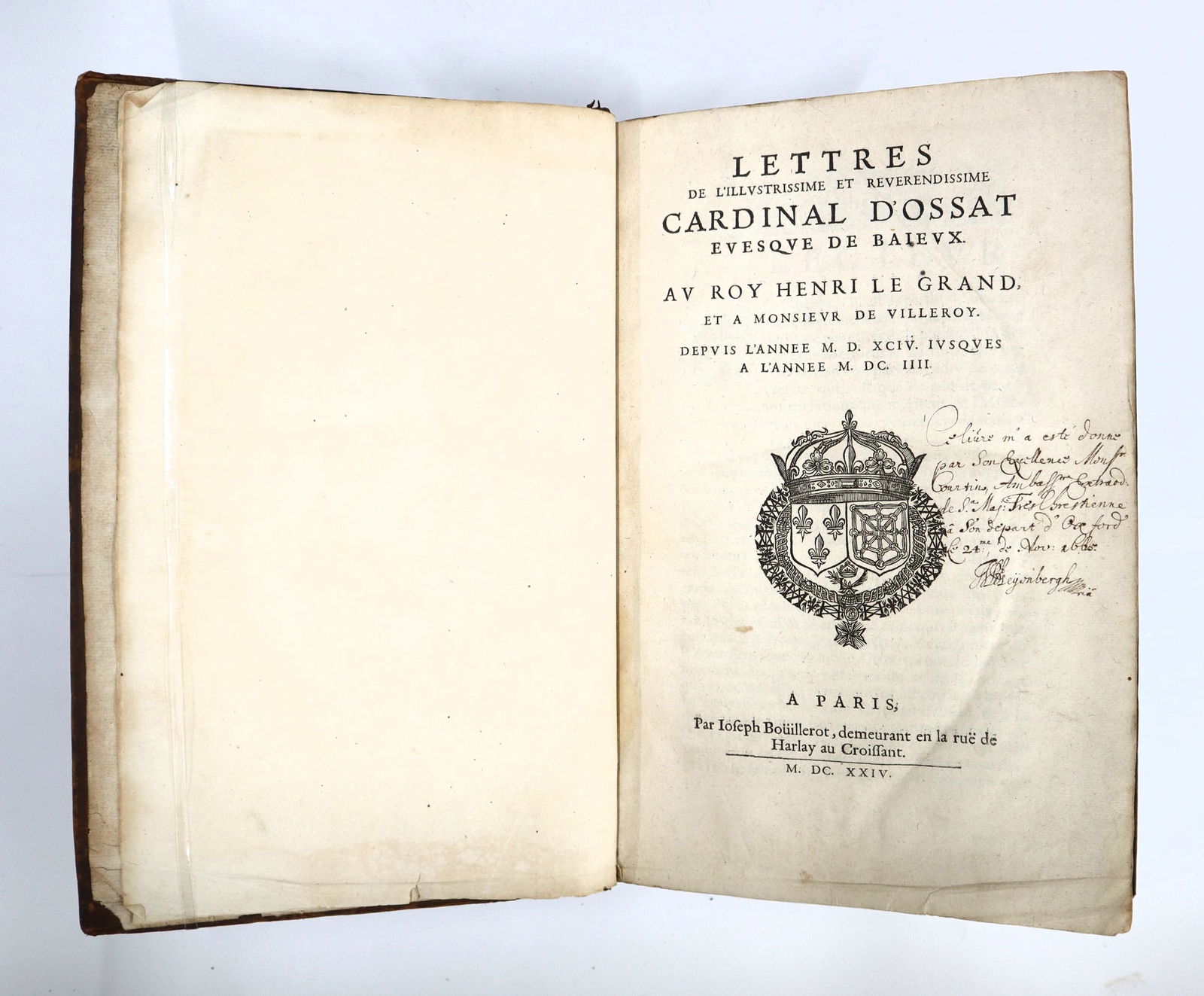 D'Ossat Lettres de l'Illustrissime et Reverendissime Cardinal d'Ossat (1 of 3)