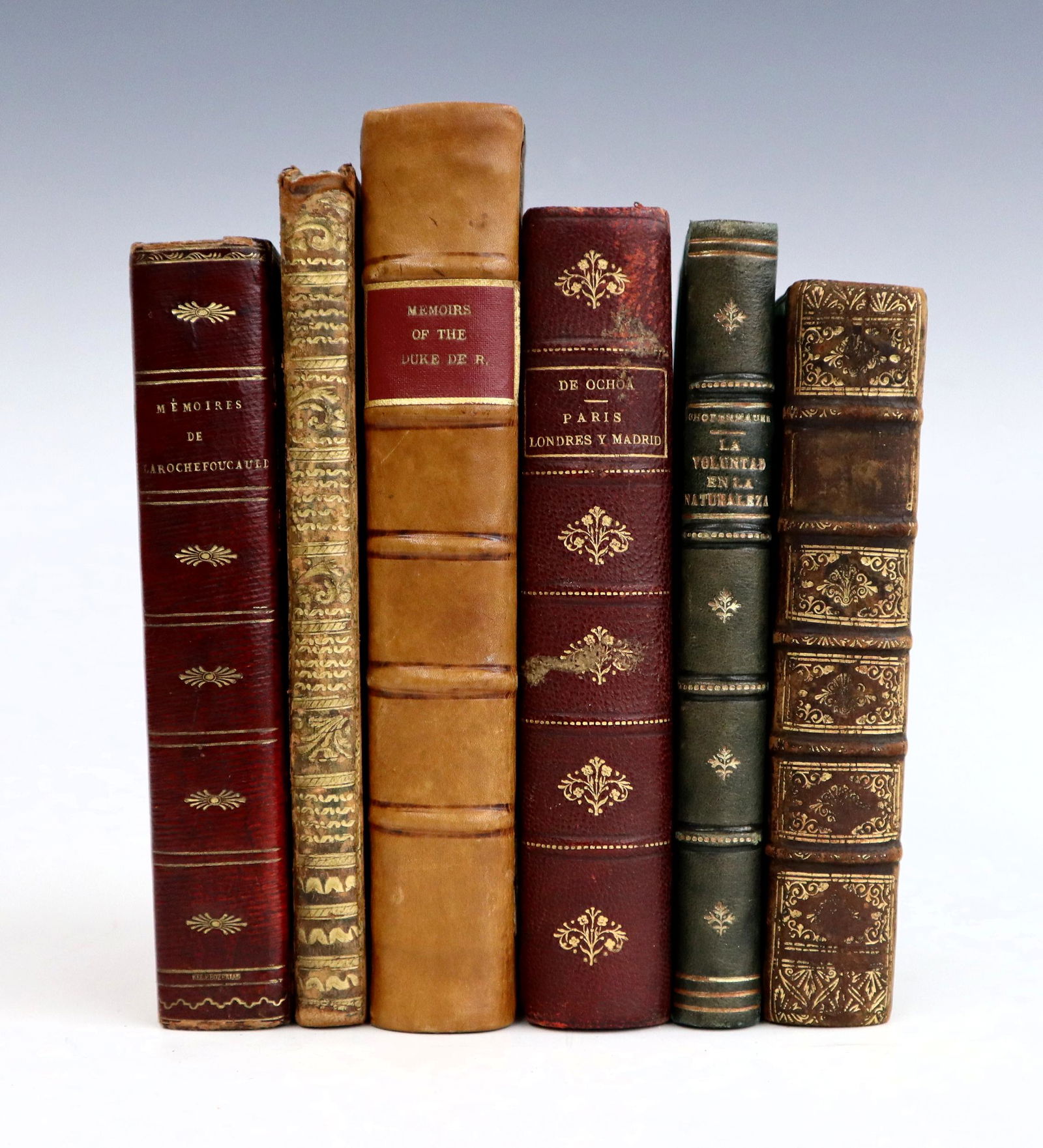 6 Antique Leatherbound Books (1 of 1)