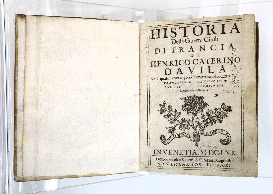 Davila Historia delle Guerre Civili di Francia (1 of 2)