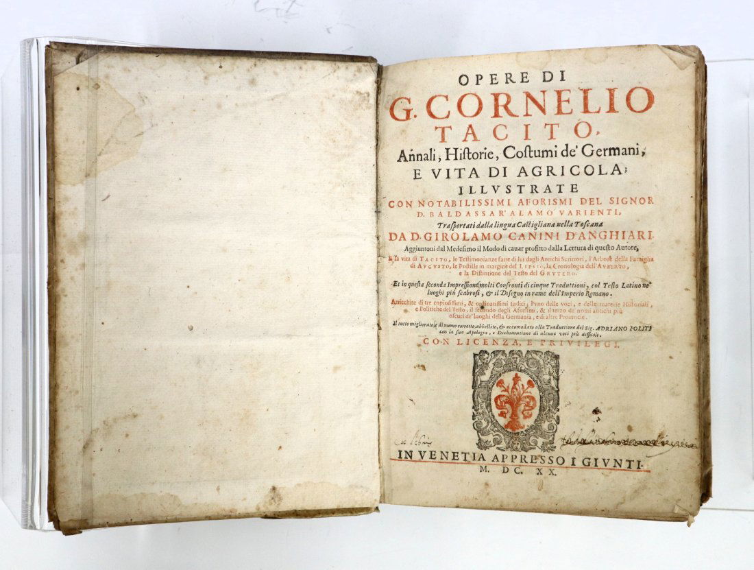 Tacitus Opere di G. Cornelio Tacito (1 of 2)