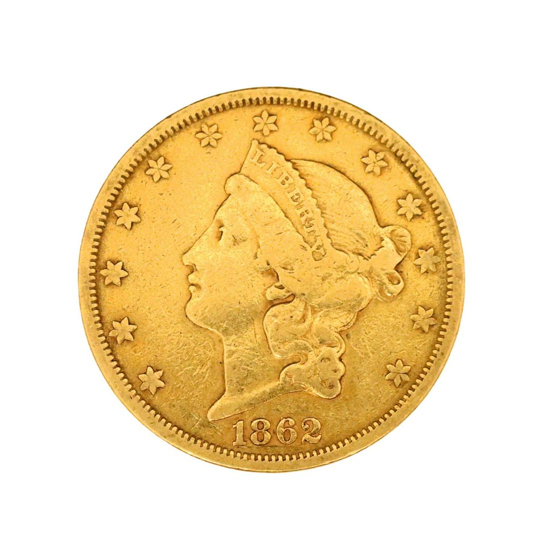 1862 S Gold Double Eagle (1 of 2)