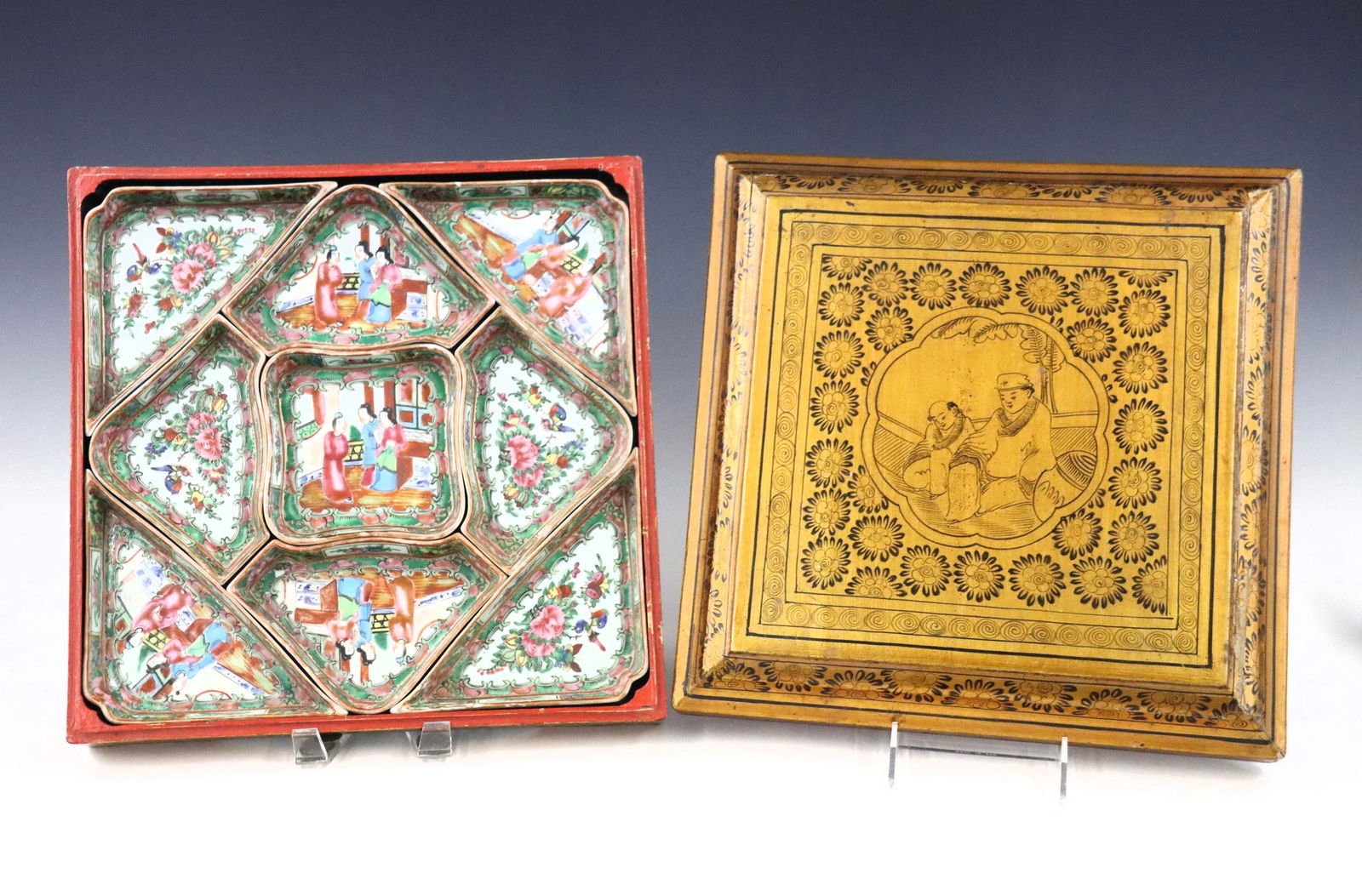 Chinese Rose Medallion Sweet Meat Trays (1 of 12)