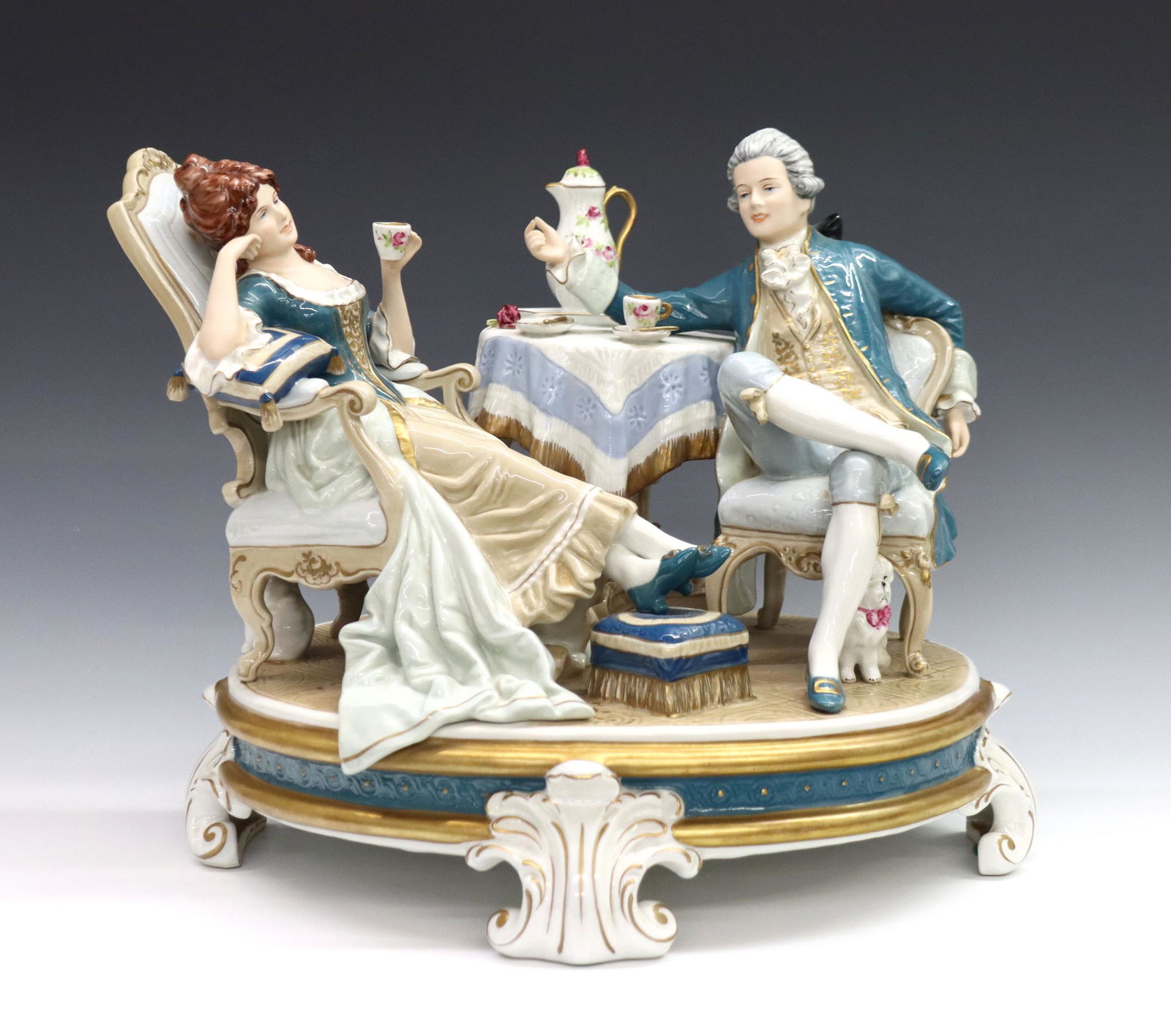Royal Dux Afternoon Tea Figural Grouping (1 of 6)