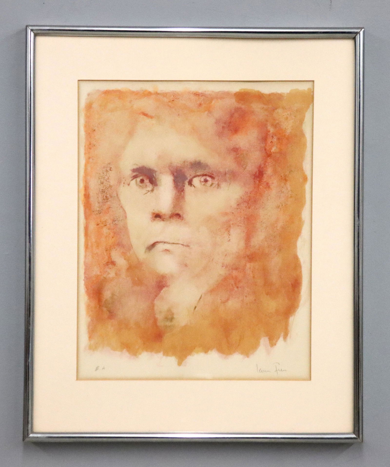 L. Fini Lithograph Portrait of a Man (1 of 4)
