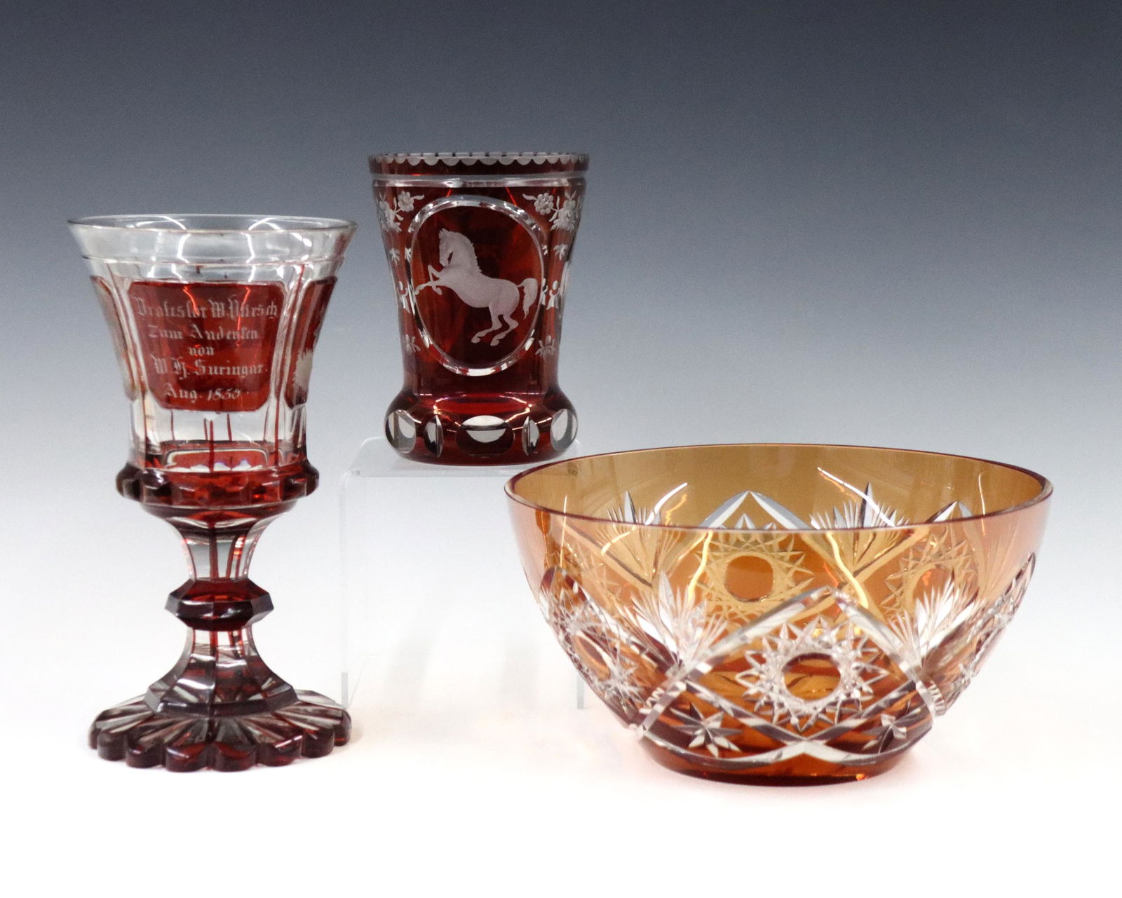 3 Pc Bohemian Crystal (1 of 2)