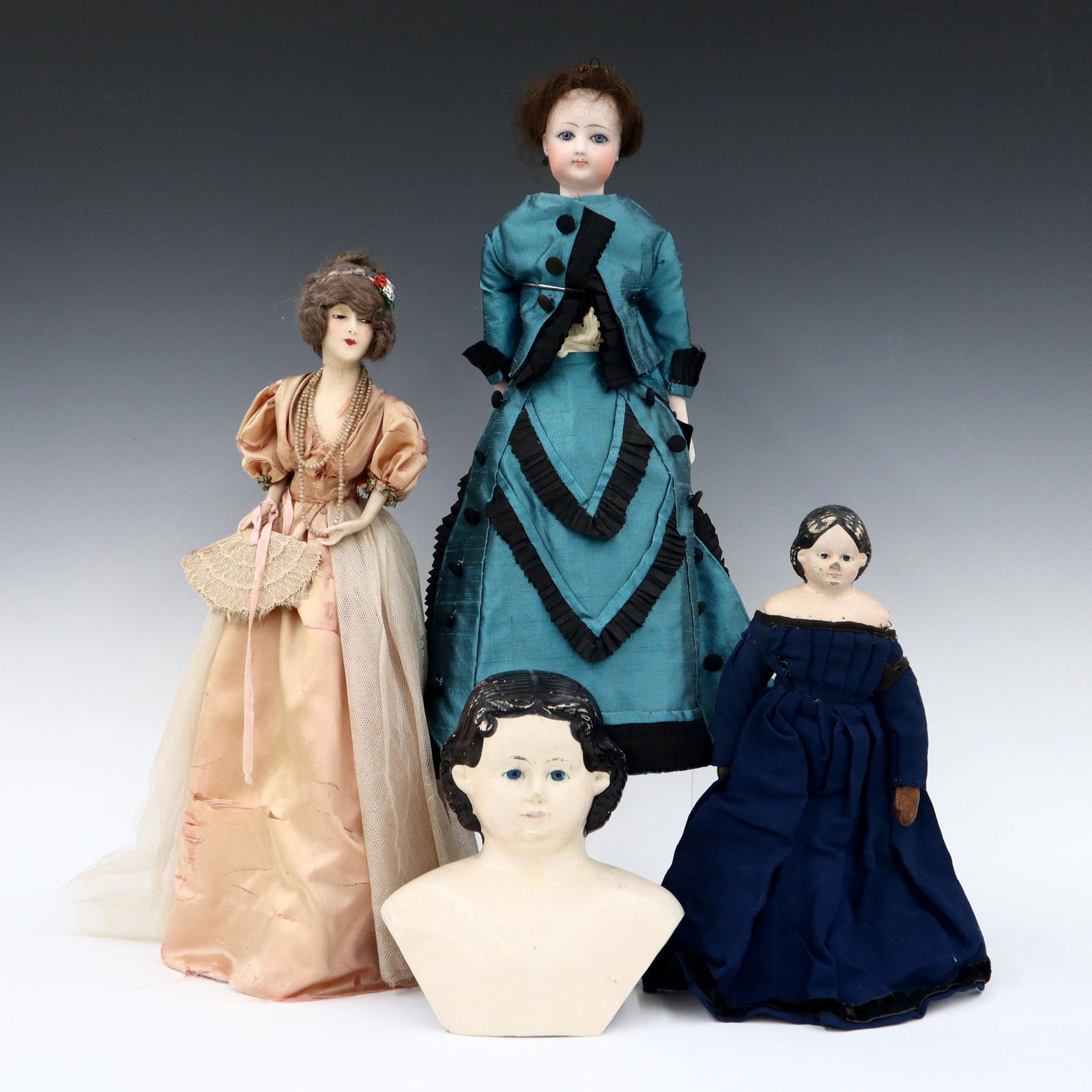 4 Antique Dolls Auction