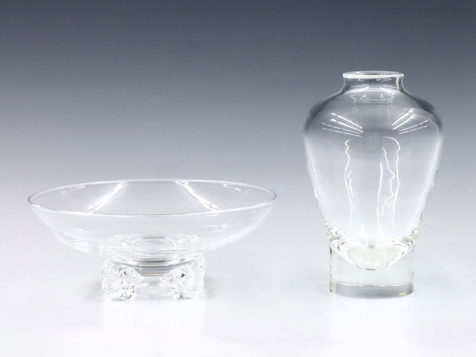 Steuben Crystal Bowl & Vase (1 of 3)
