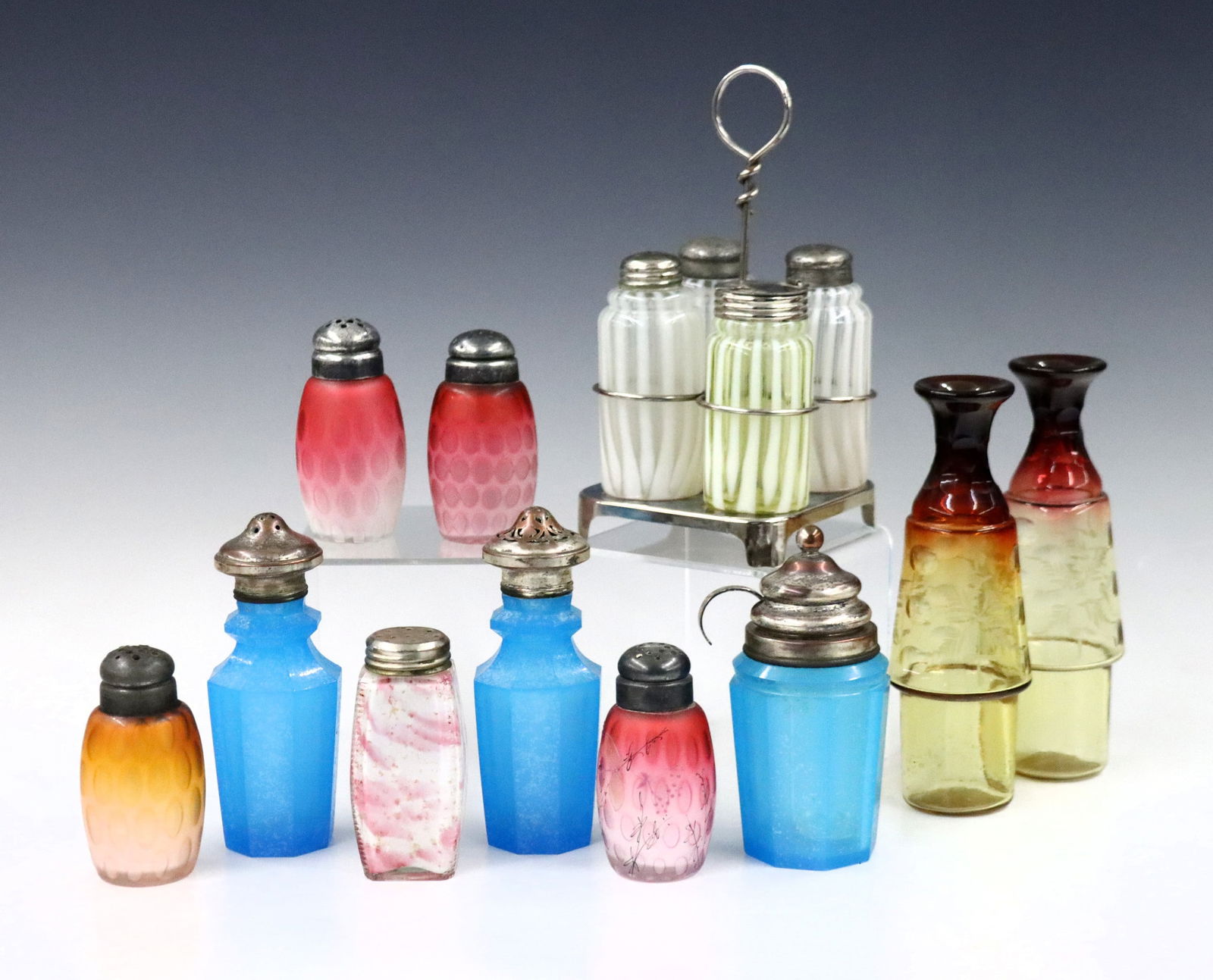 14 Art Glass Shakers & Serving pcs (1 of 1)