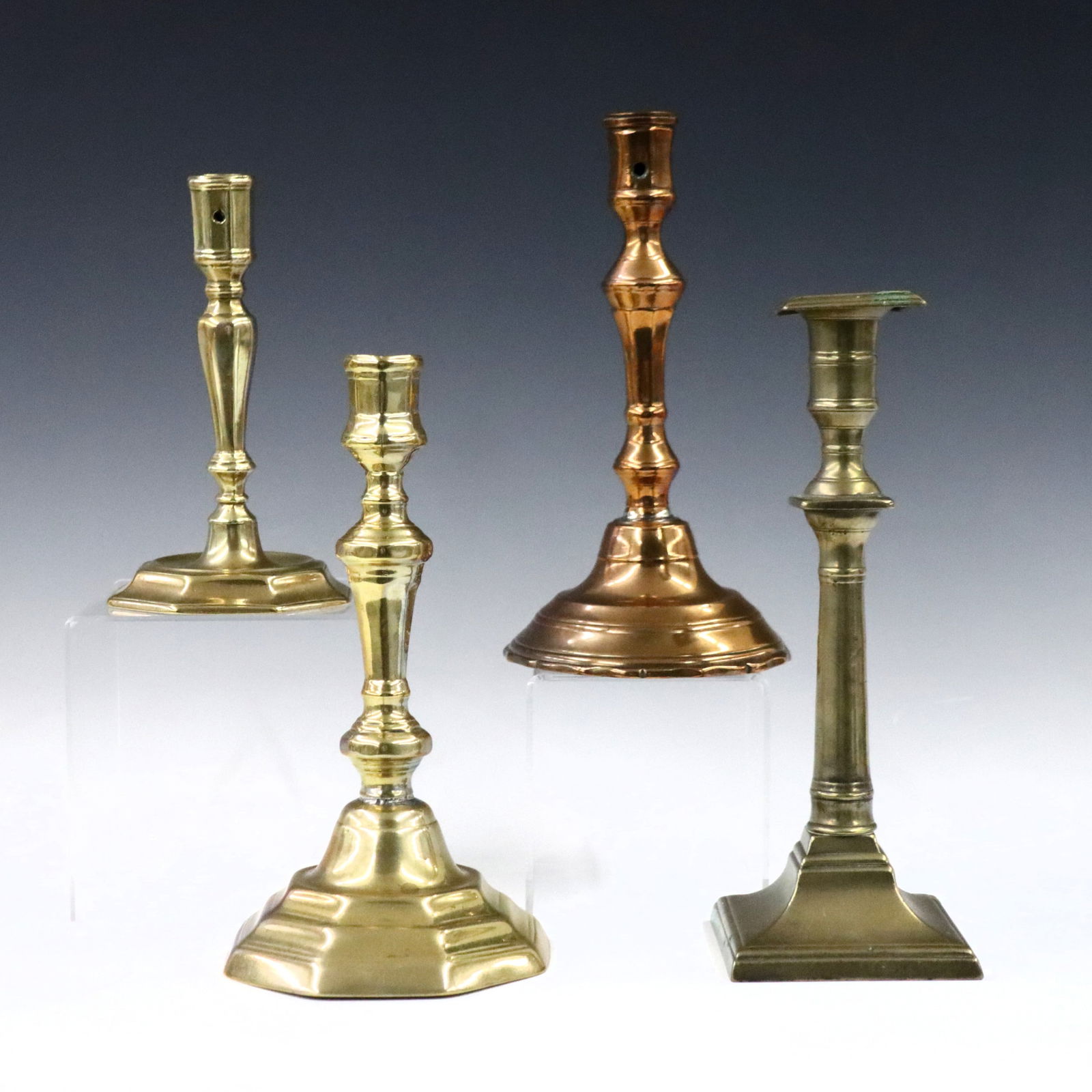 4 Brass Candlesticks (1 of 2)