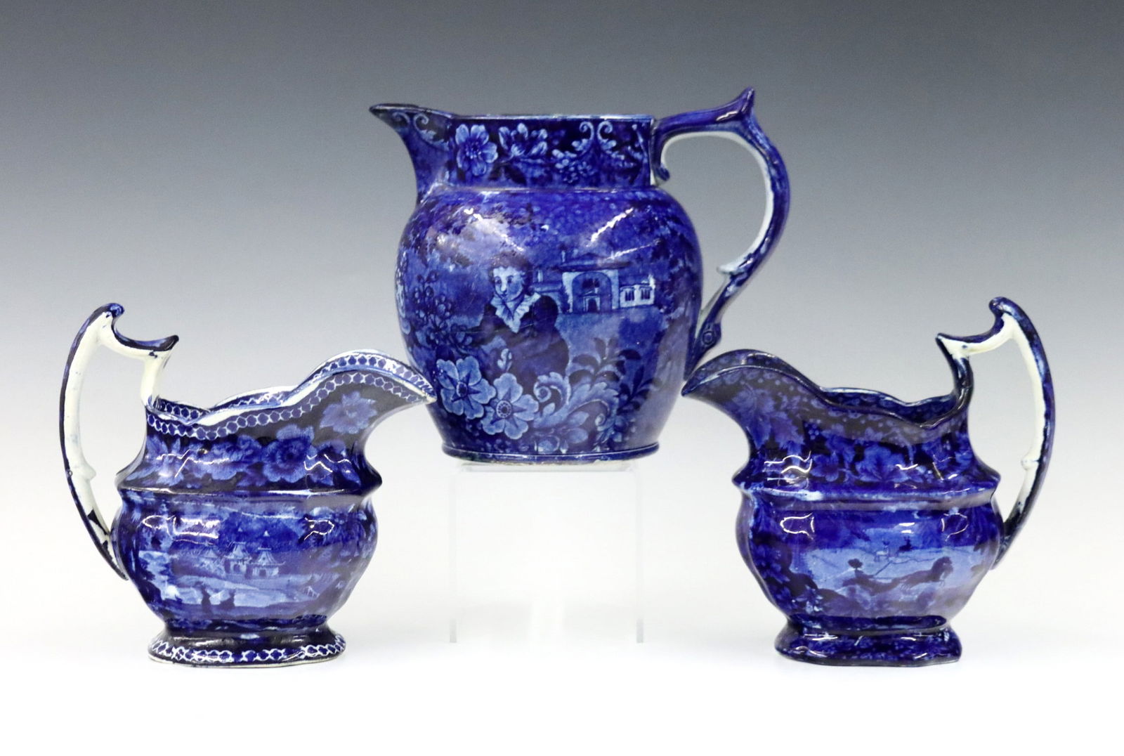3 pc Staffordshire Blue and White (1 of 2)