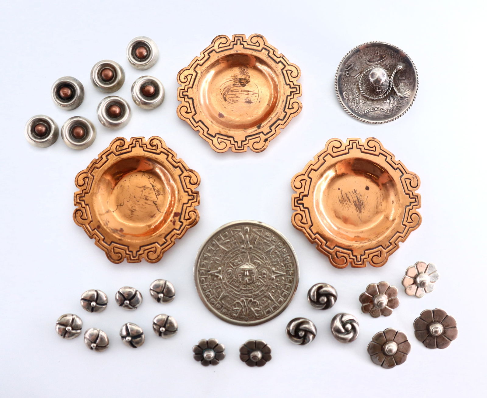 28 Mexican Sterling & Metal Items (1 of 11)
