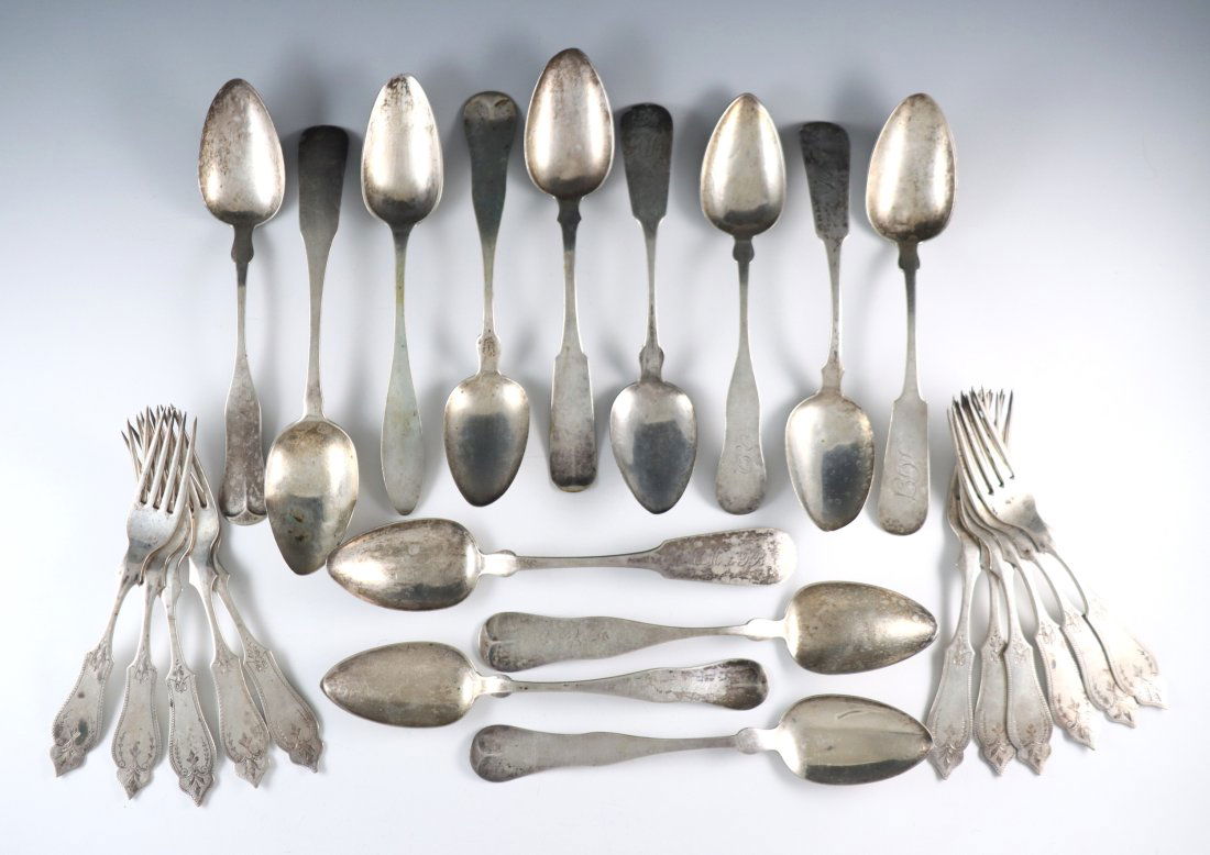 24 pc Coin Silver Flatware (1 of 15)