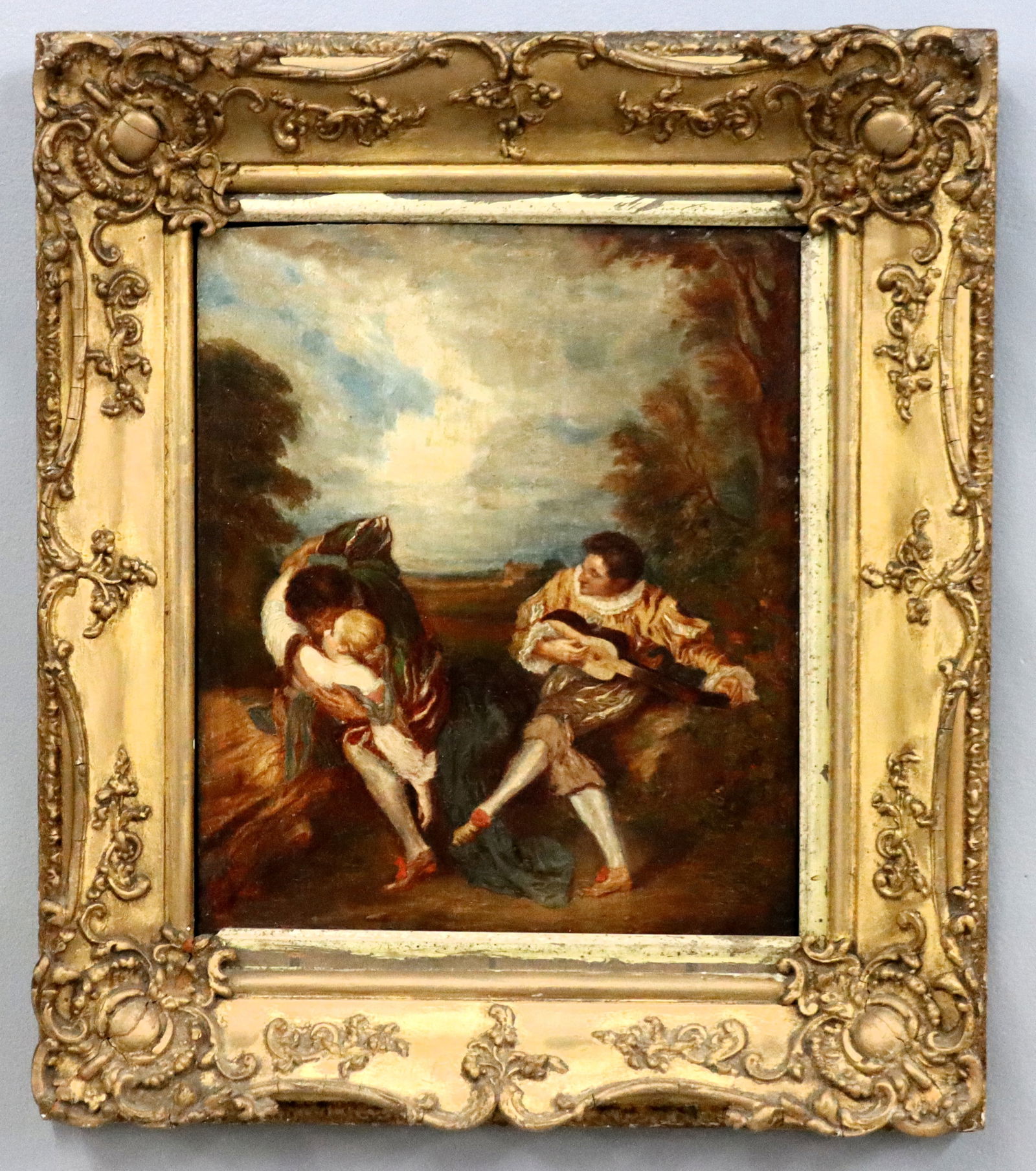 After J. Watteau Genre Scene (1 of 3)