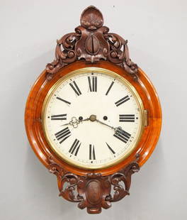 Beha Black Forest Gallery Cuckoo Clock: A 19th century Black Forest Gallery Cuckoo clock, attributed to Beha. 8-day double fusee time and strike movement with wooden strap plates, shield form pendulum, painted metal dial wand Roman numerals