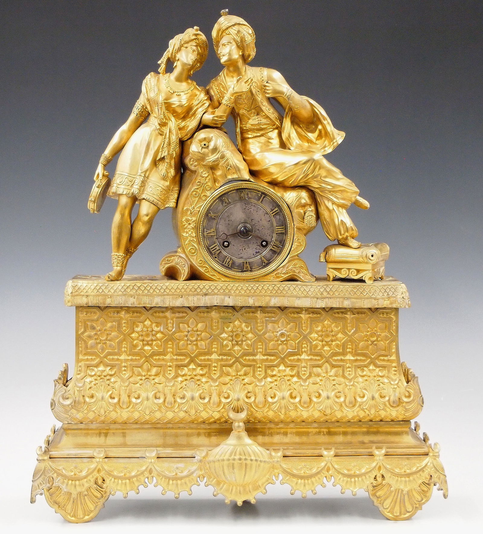 French Gilded Mantel Clock (1 of 4)