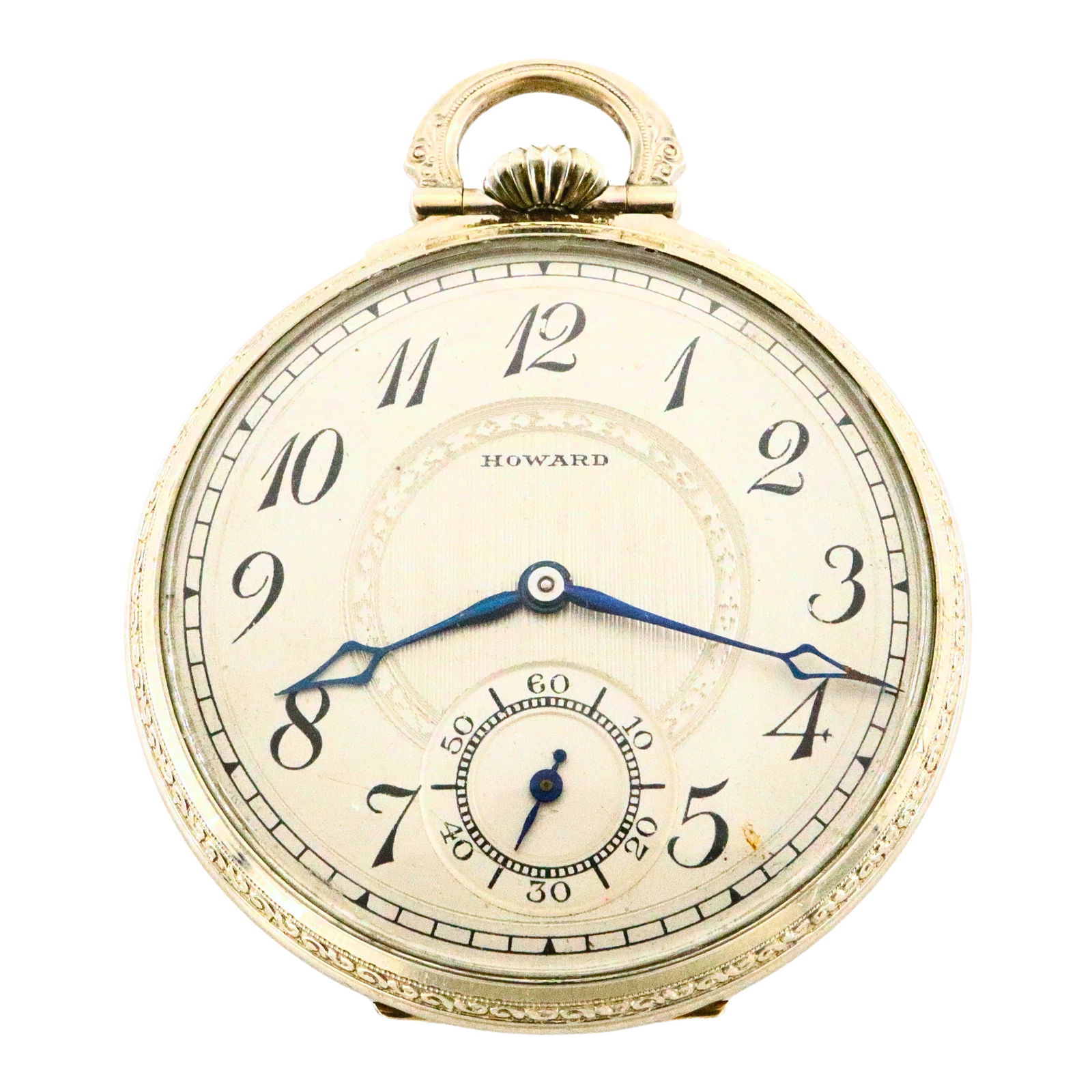 Howard Daisy Company Service Watch: An early 20th century Howard service watch. Presented by the Daisy Air Rifle Co. of Plymouth, MI to David Taylor for 25 years of service, 1902-1933. Series 12, 10 size, 17j, Adj temp & 3 pos, DMK, SW,