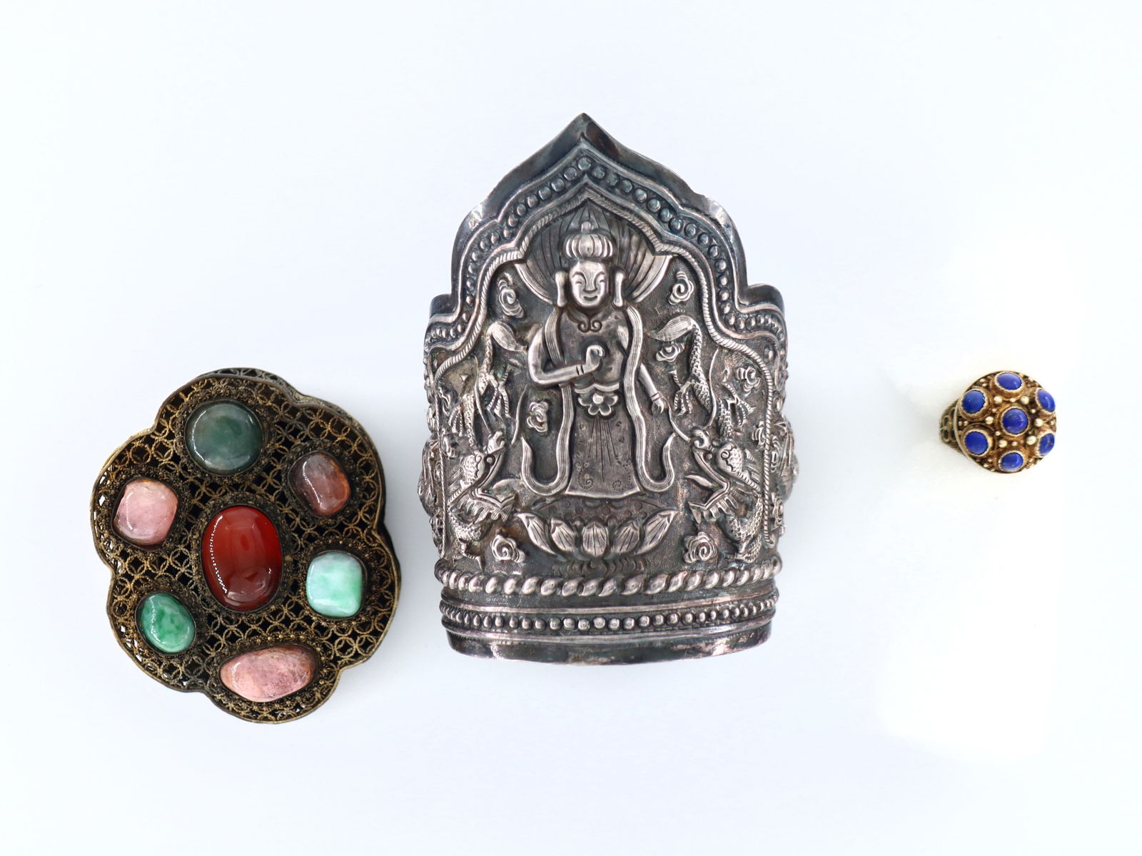 3 pc Chinese Silver Jewelry (1 of 4)