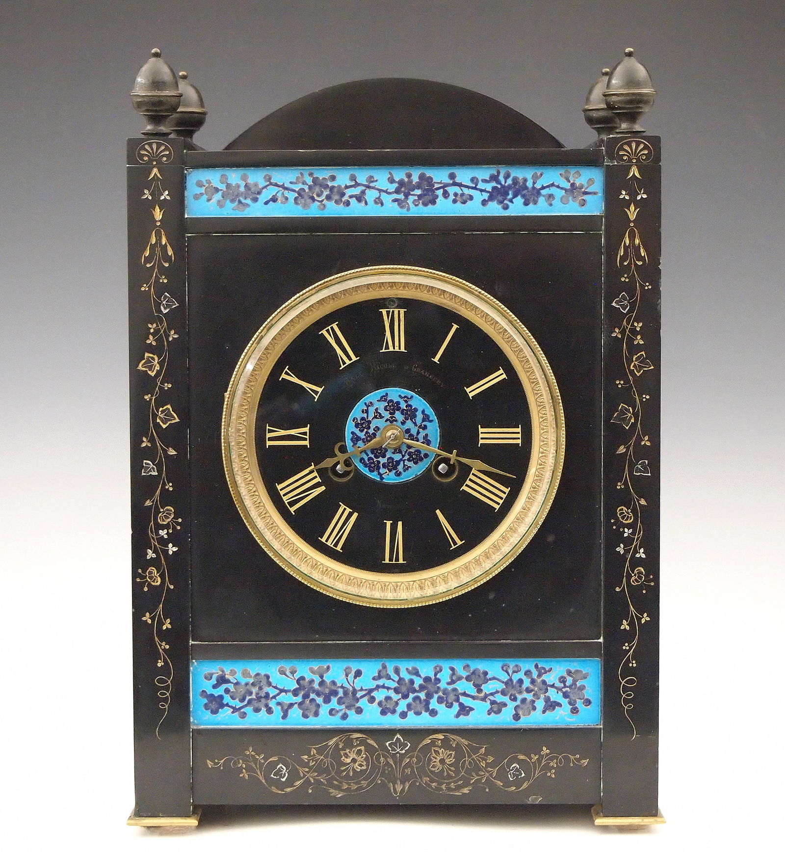 French Slate Mantel Clock (1 of 4)