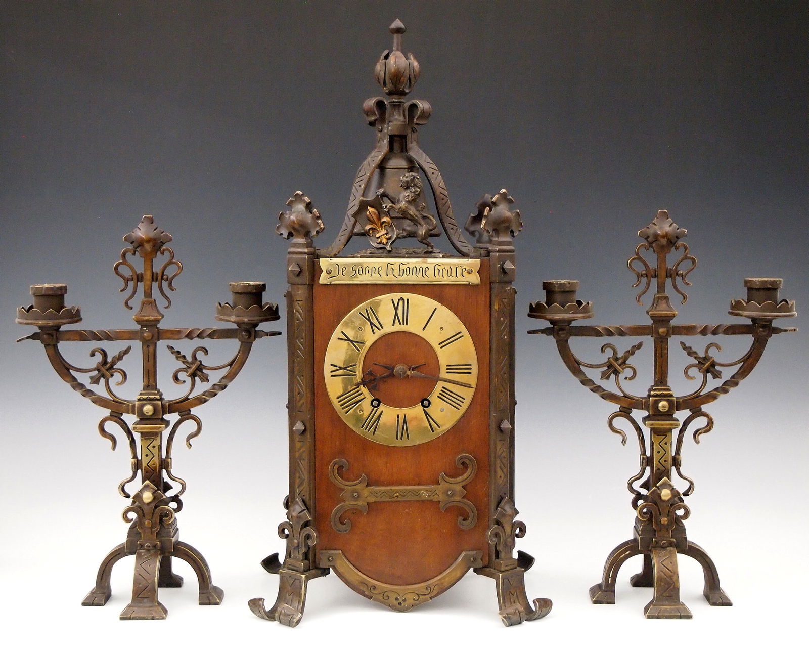 Vincenti & Cie French Mantel Clock Set (1 of 8)