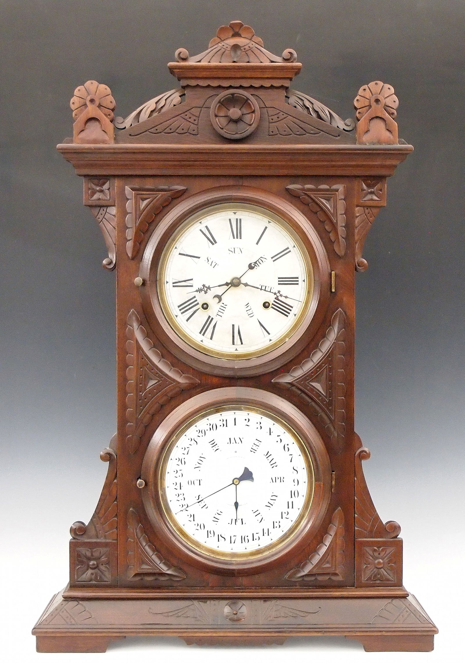 Welch Audran B. W.  Calendar Shelf Clock (1 of 5)