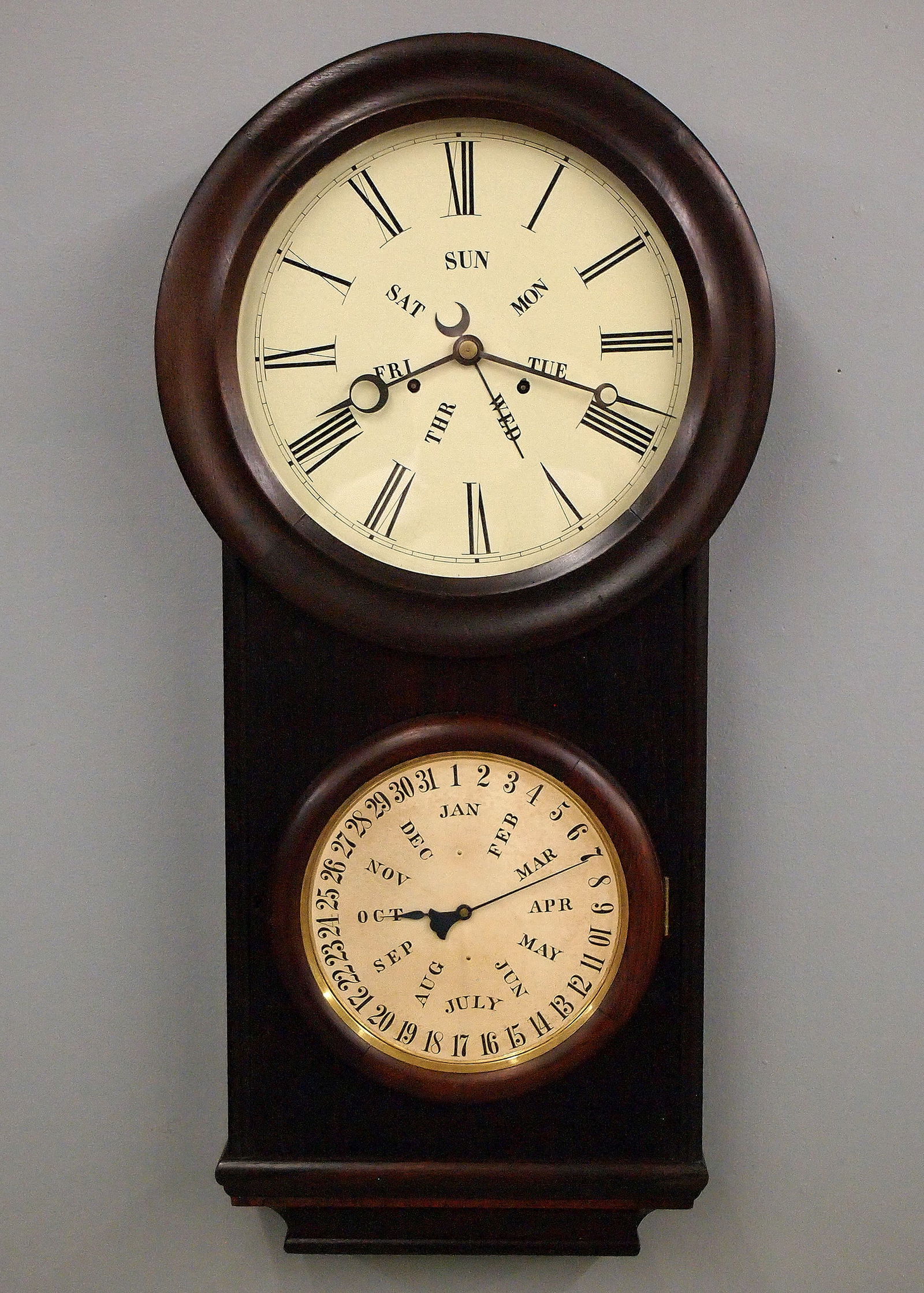 L.F. & W.W. Carter No. 2 Calendar Wall Clock (1 of 6)
