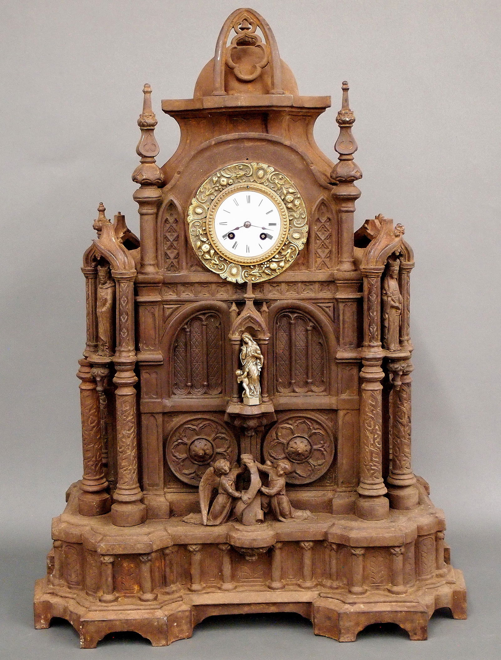 Gothic Revival Iron Clock (1 of 5)