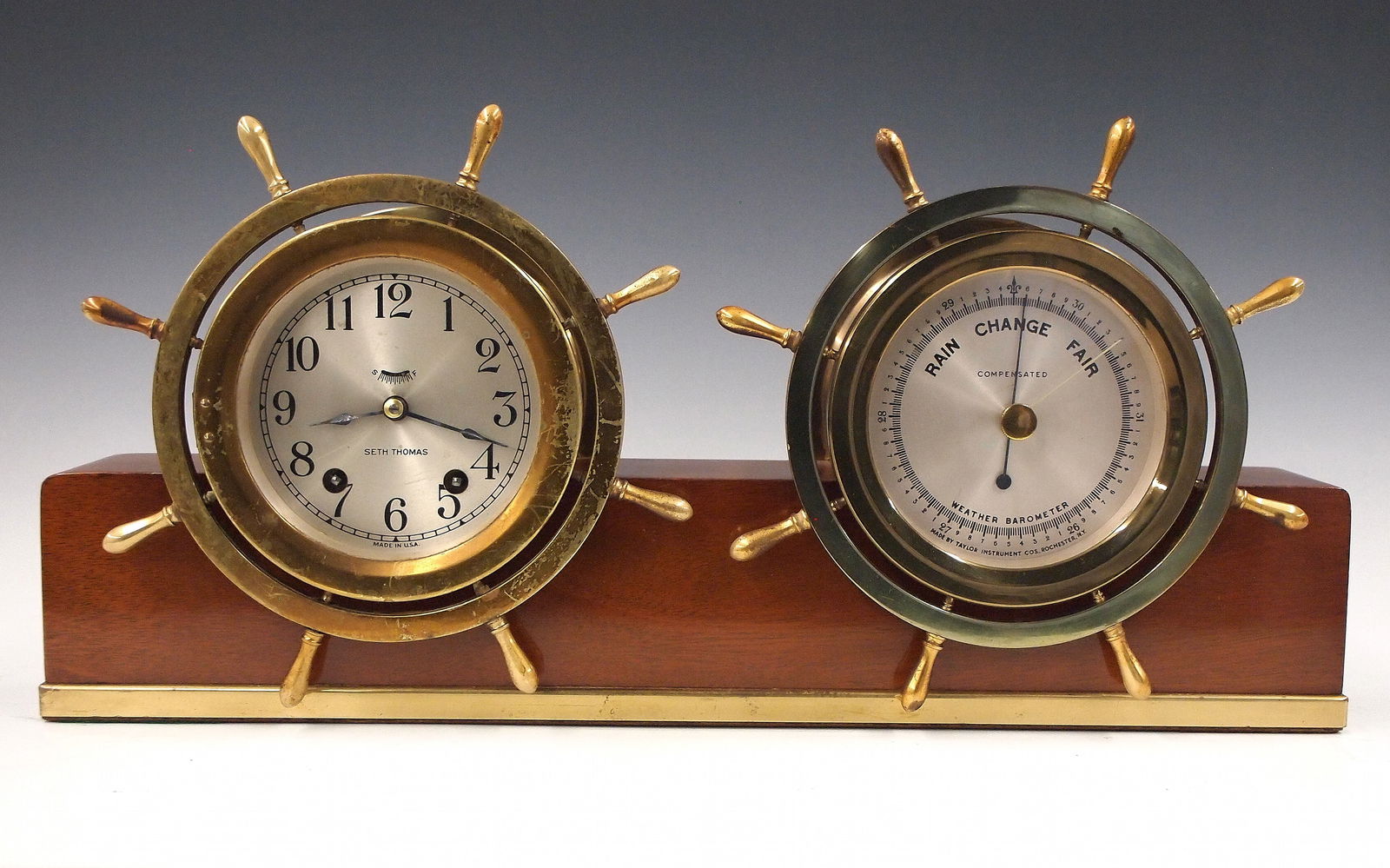 Seth Thomas Regatta Desk Clock/Barometer (1 of 4)