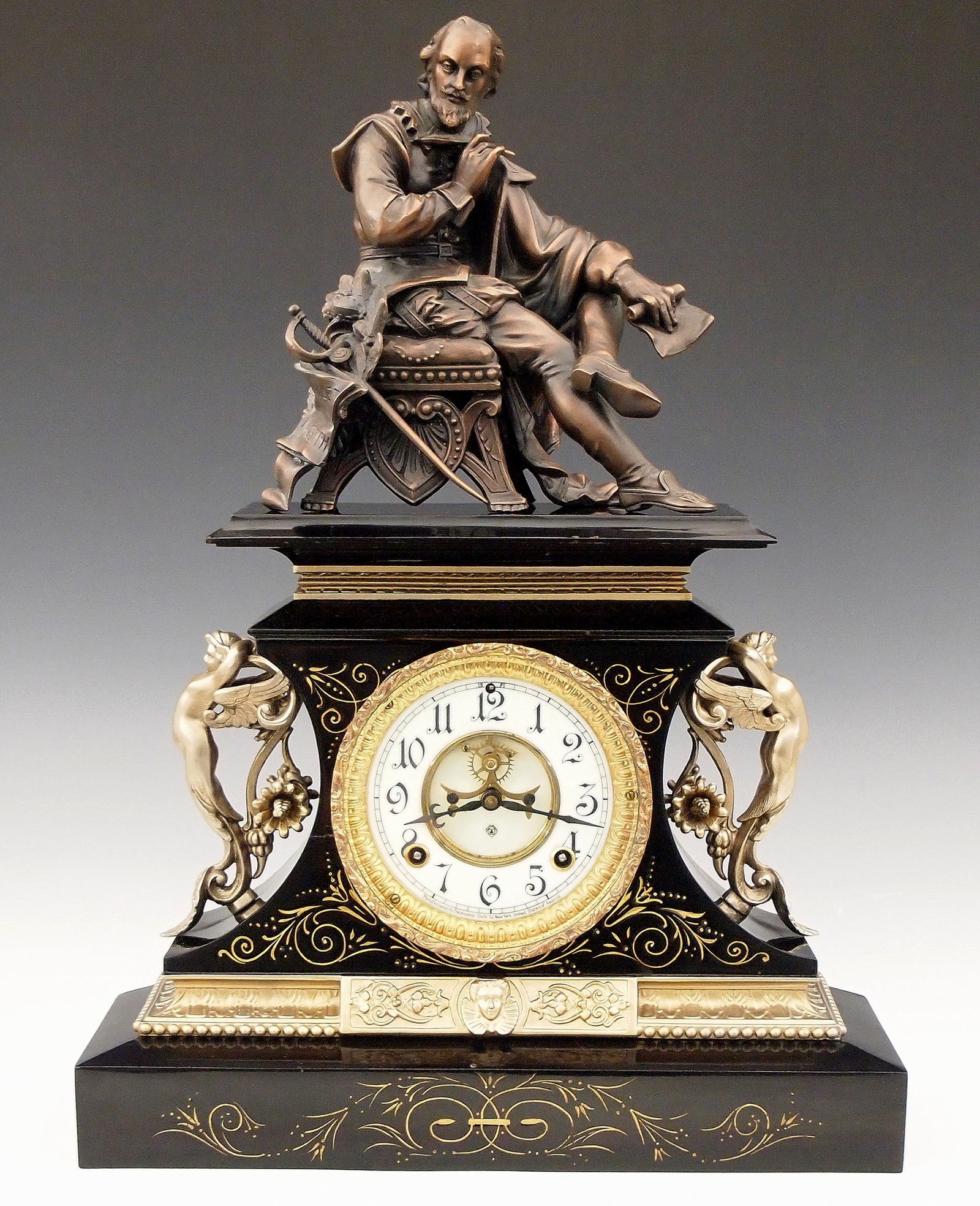 Ansonia Rosalind Iron Mantel Clock (1 of 5)