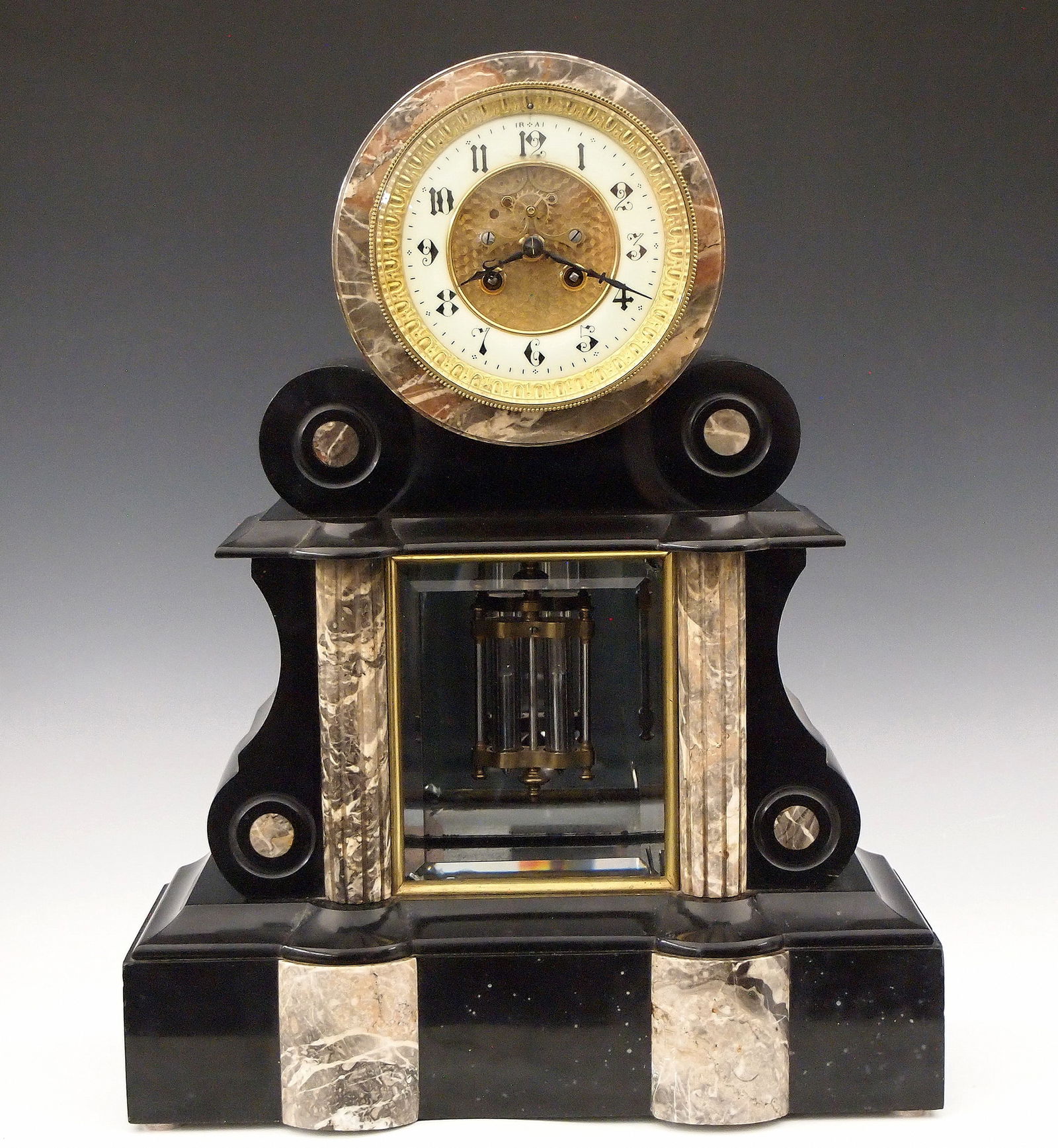 French Slate Mantel Clock (1 of 4)