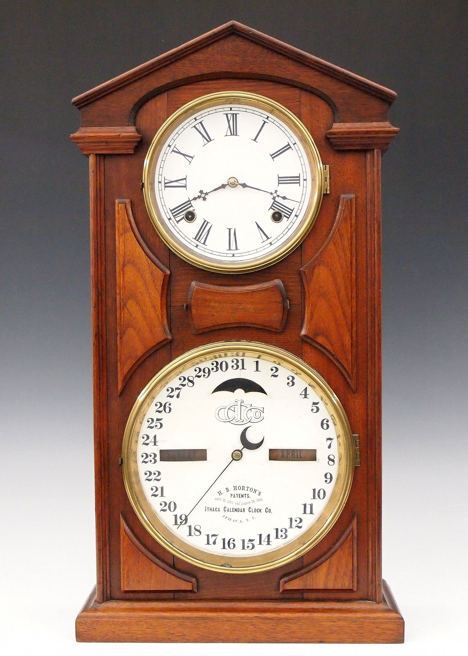 Ithaca No. 7 Calendar Shelf Clock (1 of 6)