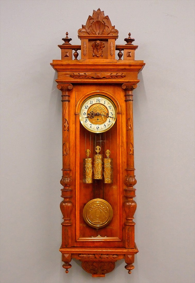 Gustav Becker 3 Weight Wall Clock (1 of 10)
