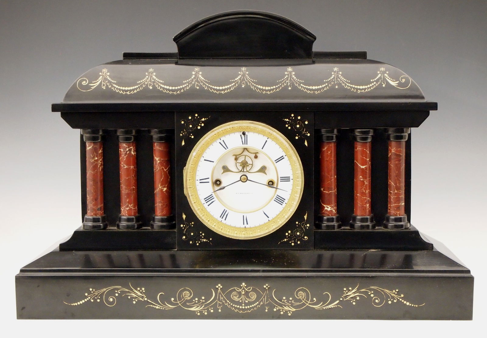 Welch No. 6 Iron Mantel Clock (1 of 5)