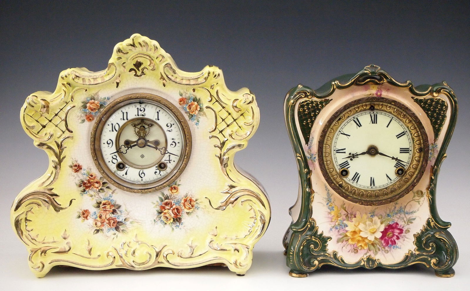 2 Ansonia China Shelf Clocks (1 of 5)