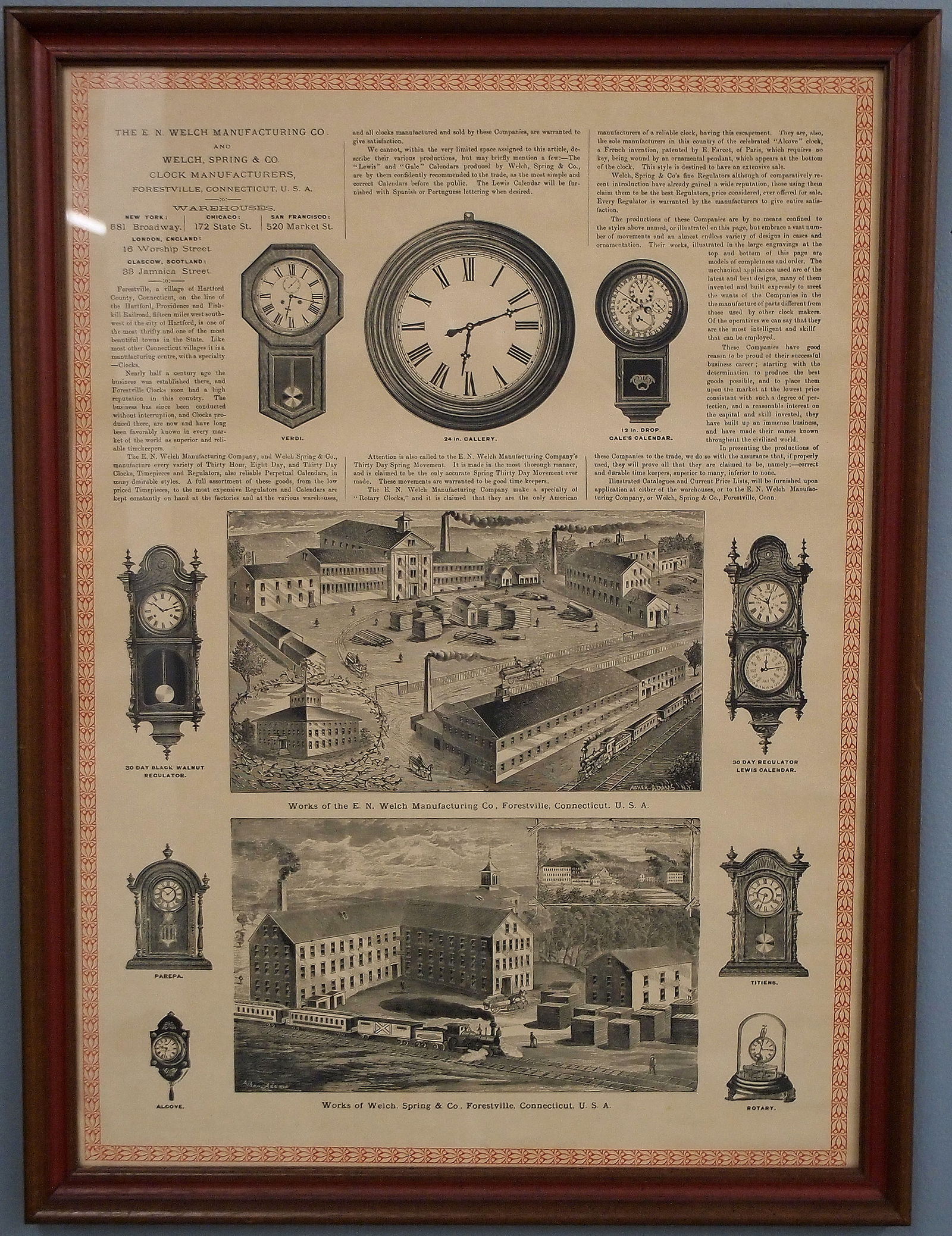 E N Welch Broadside Ad and Facsimile Invoice (1 of 5)