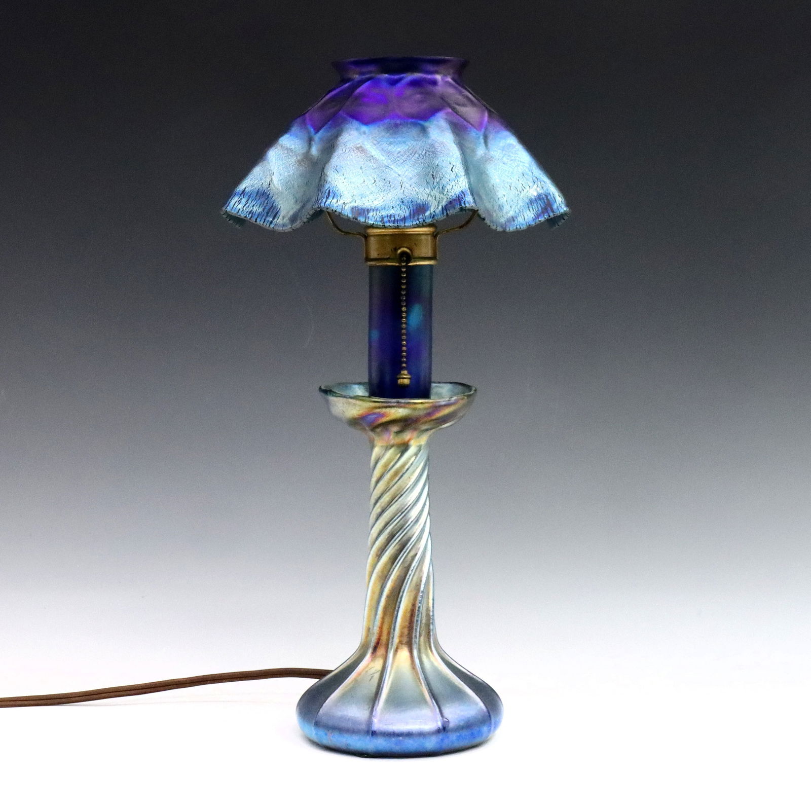 Tiffany Favrile Candlestick Lamp (1 of 15)